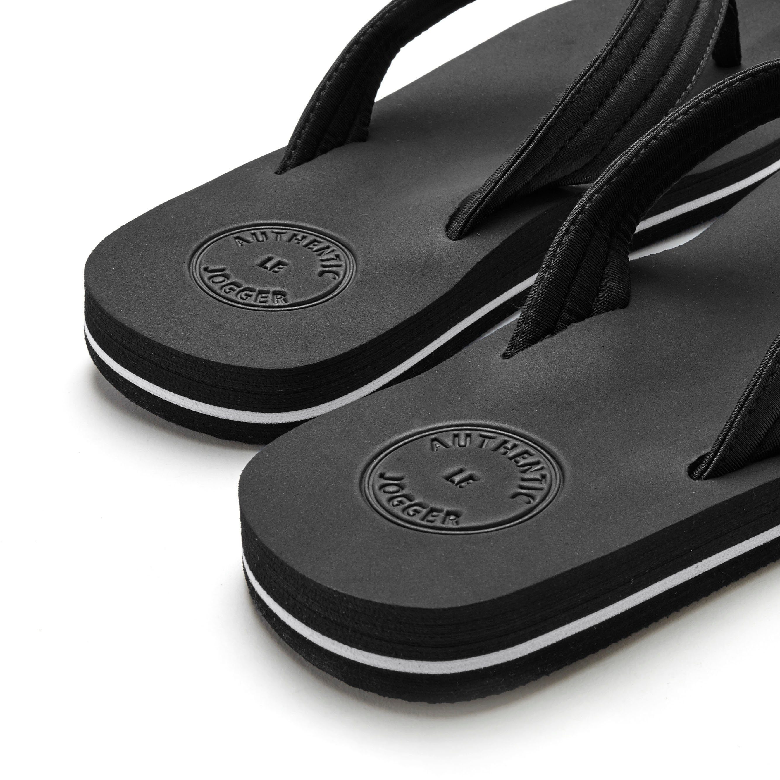 AUTHENTIC LE JOGGER Badelatsche, Flip Flop, Badepantolette, Badeschlappe, Sommerschuhe Badezehentrenner Pantolette, Zehentrenner mit ultraleichter Sohle Unisex VEGAN