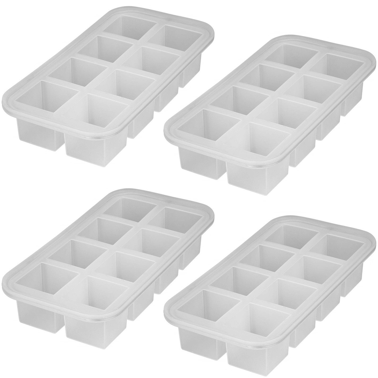 Eiswürfelform XXL Eiswürfelbereiter Silikonform Eiswürfelbehälter Riesenwürfel
