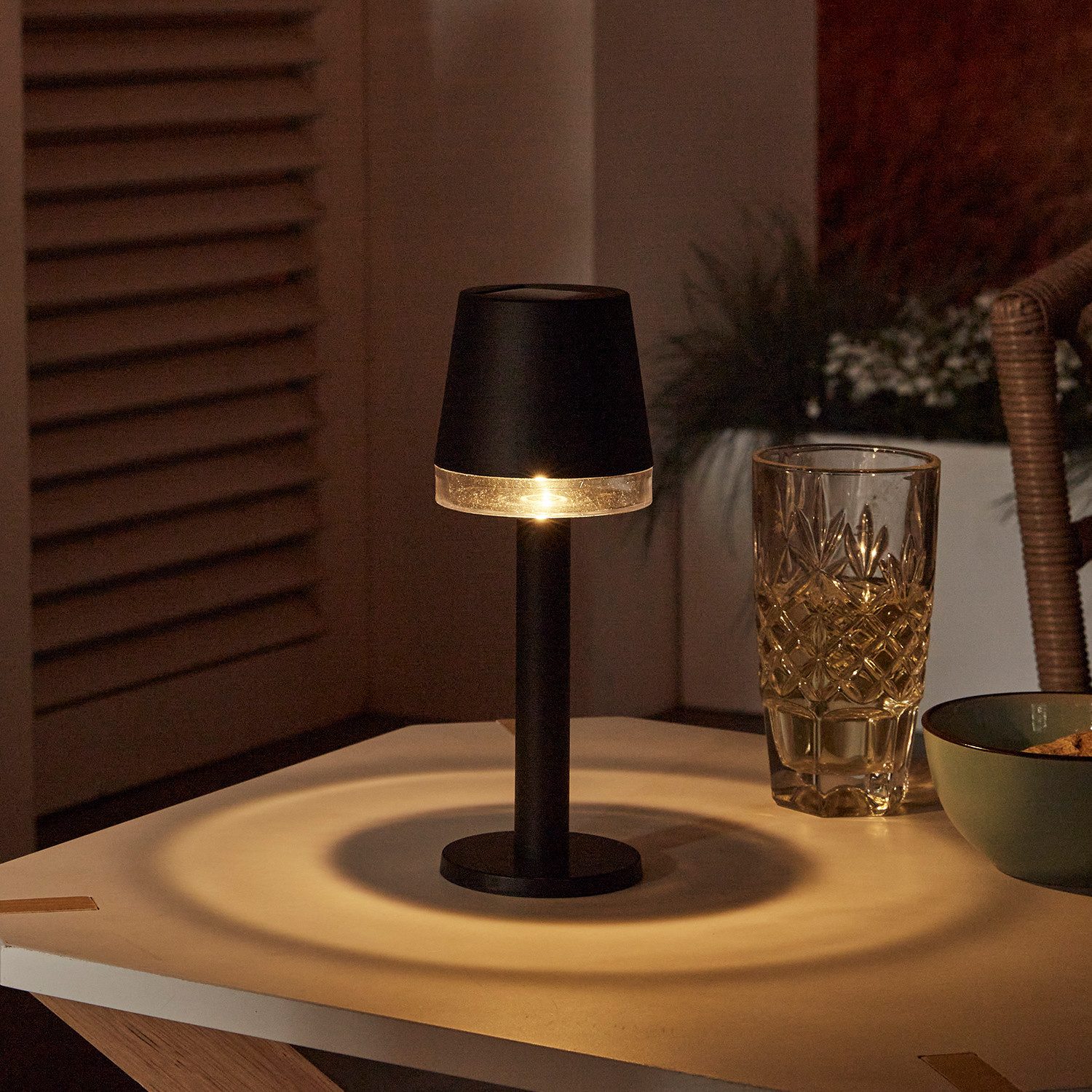 Luxform Außen-Tischleuchte Solar-Tischlampe - Cala d'Or - LED - 2 Stück, LED fest integriert, Solarbetrieben