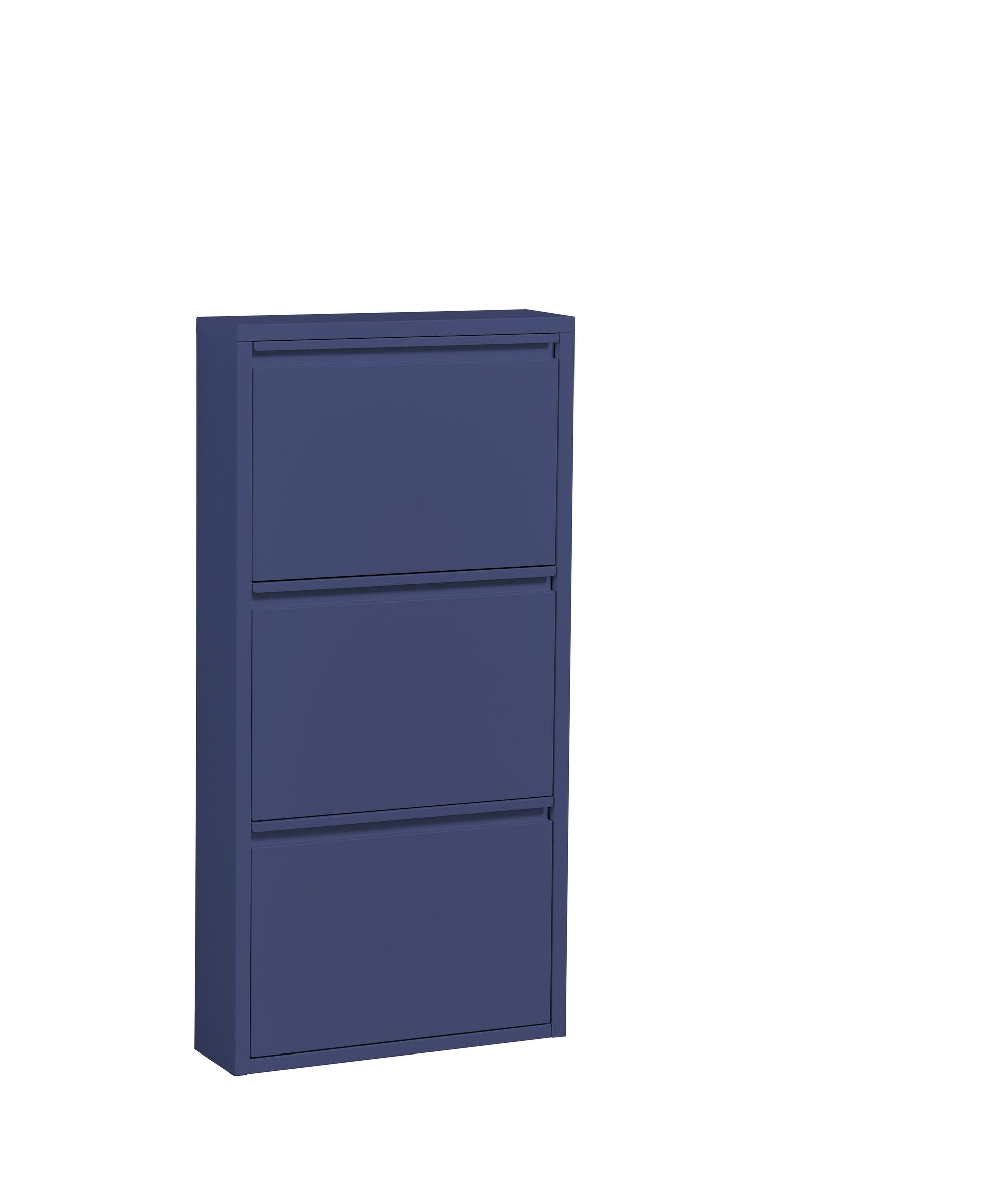 Bega Consult Schuhkipper 3 Klappen, 6 paar Schuhe, in blau, Metall - 51x104x16cm (BxHxT)