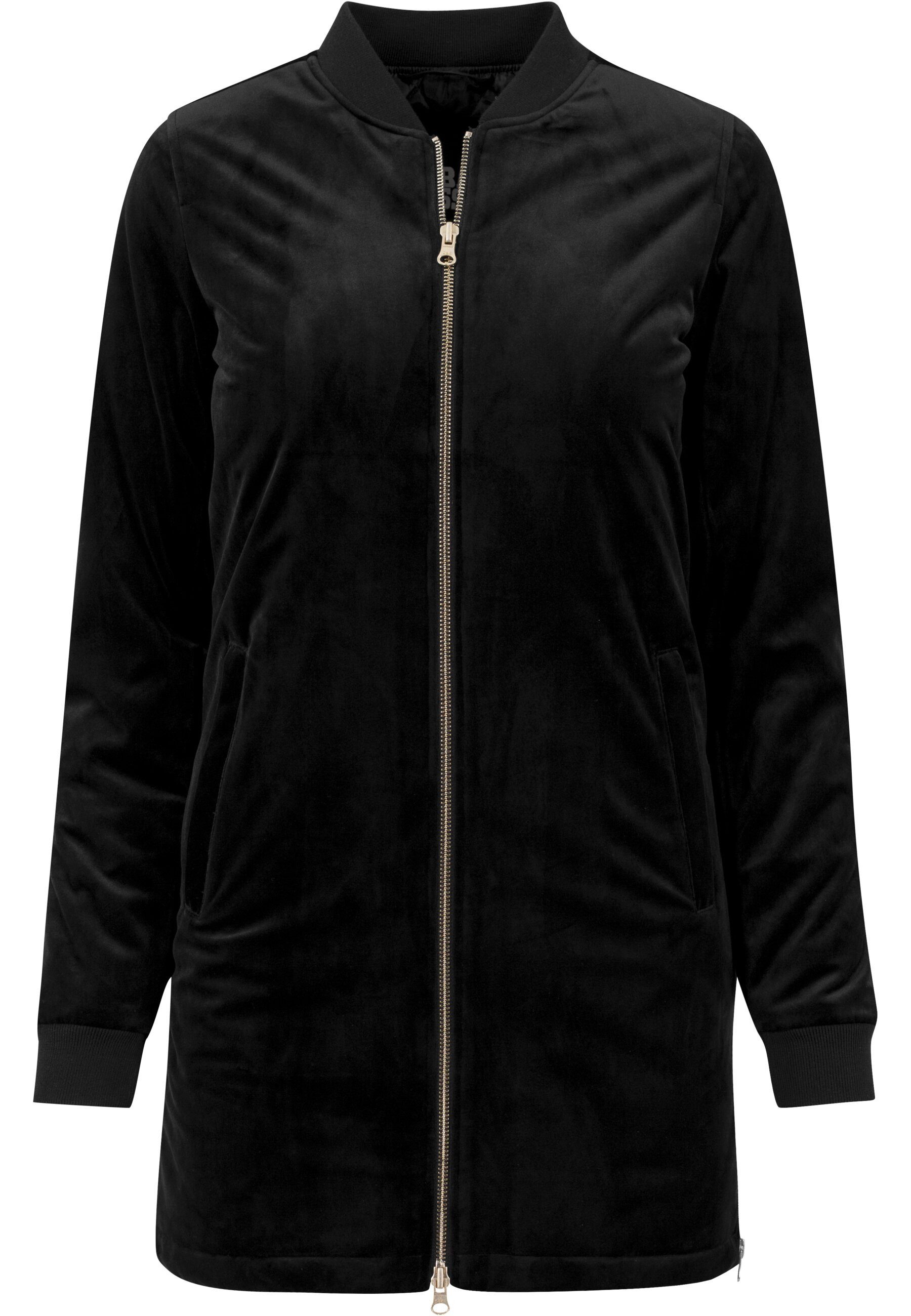 URBAN CLASSICS Allwetterjacke Urban Classics Damen Ladies Long Velvet Jacket (1-St)