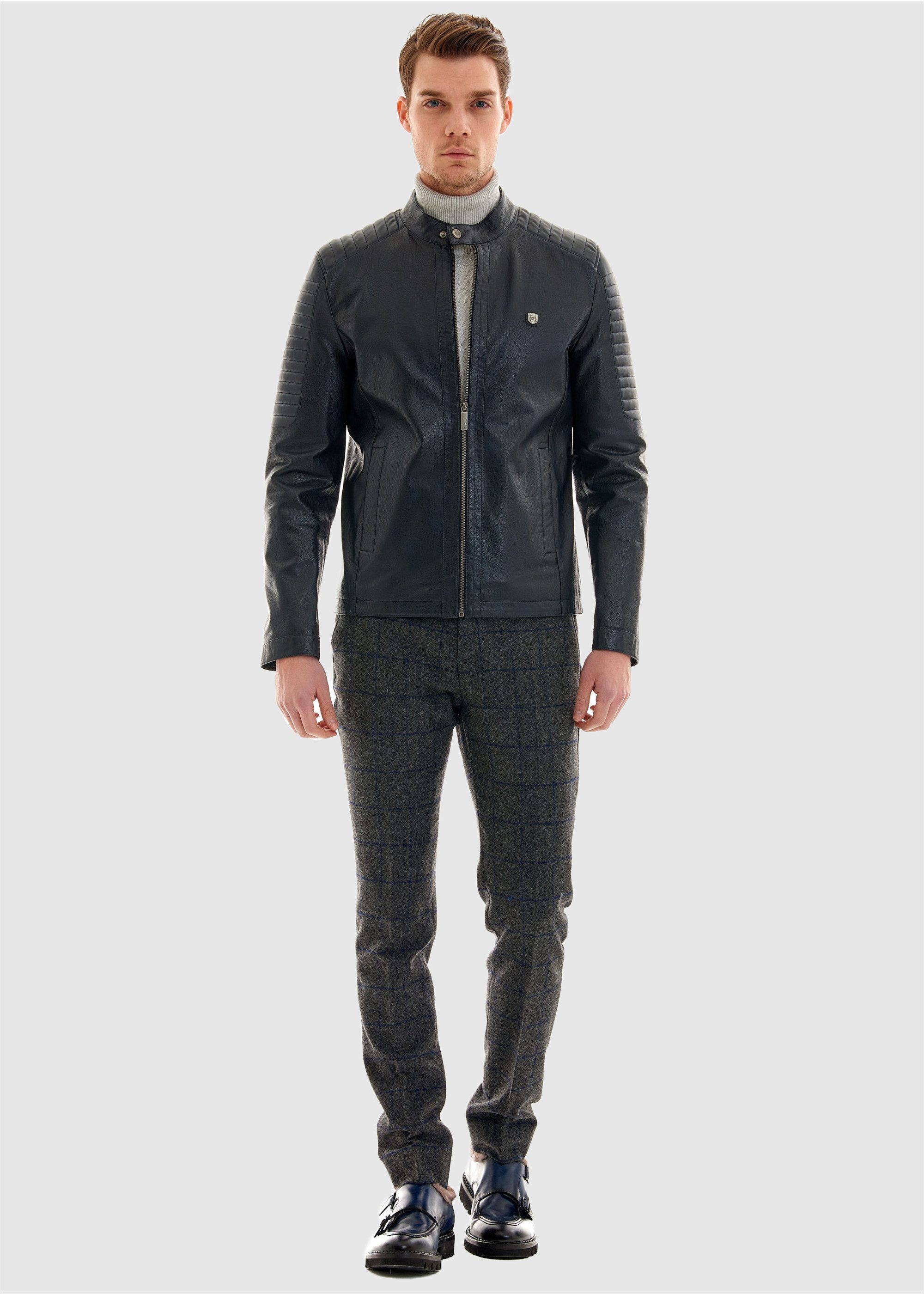 Pierre Cardin Lederjacke in modischer Leder-Optik