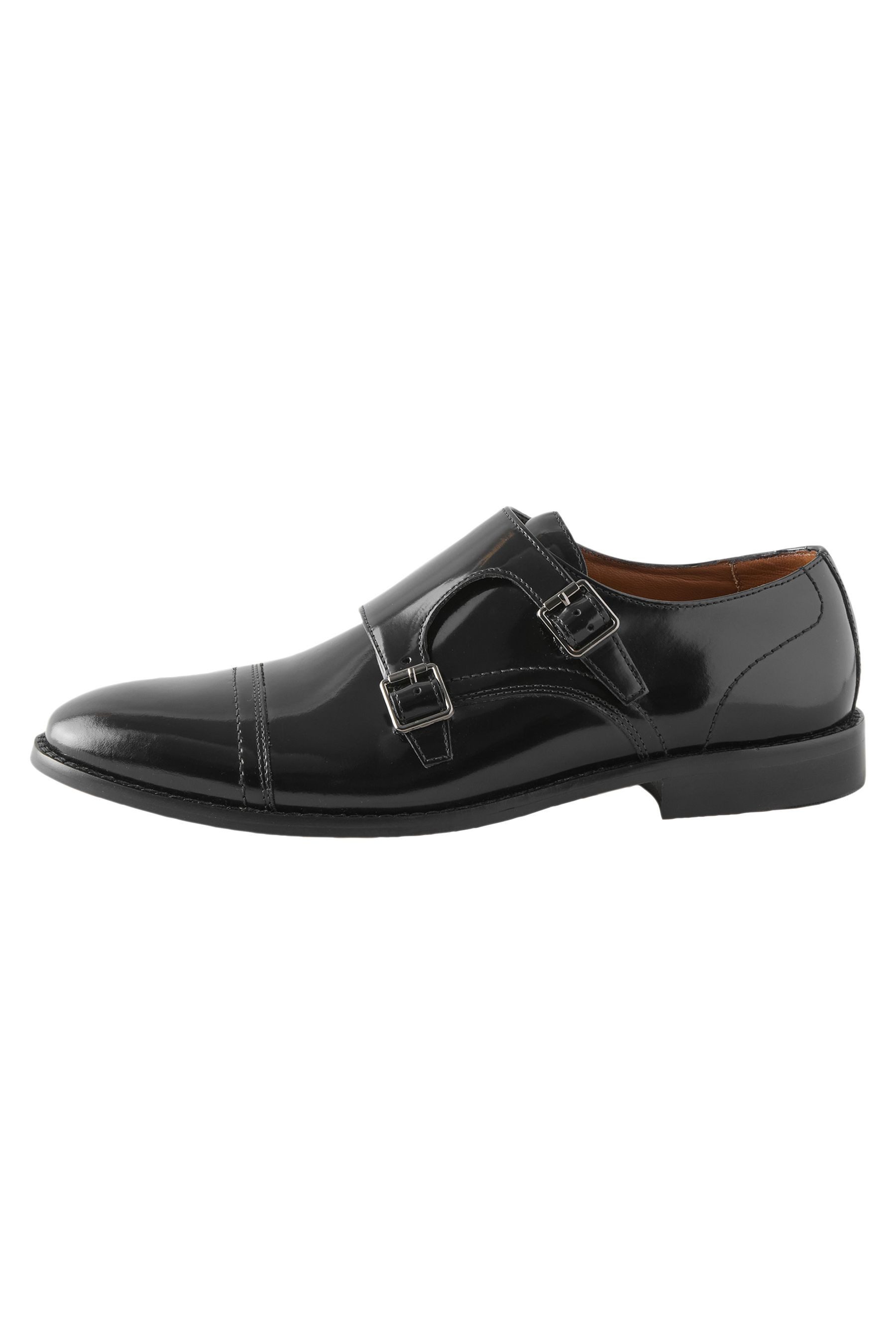 Next Monkstrap-Schuhe in Hochglanzoptik mit zwei Riemen Schnürschuh (1-tlg)