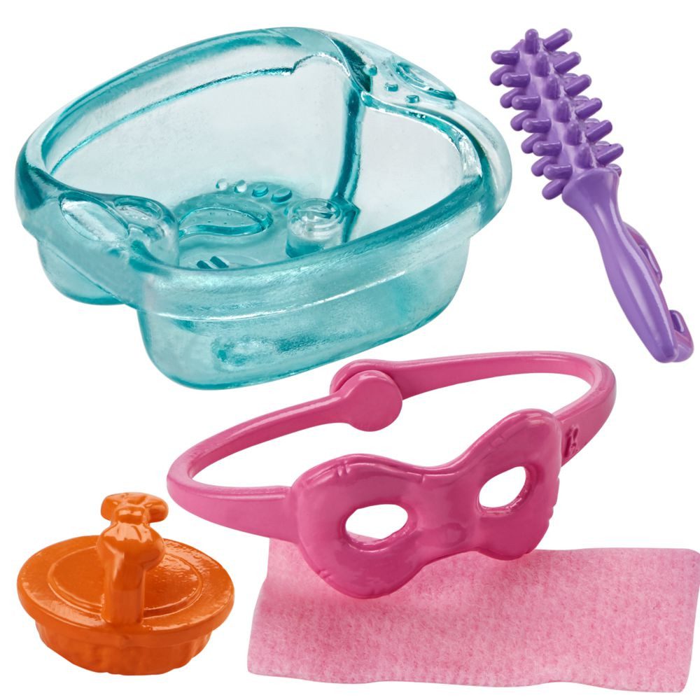 Barbie Puppenhausmöbel Barbie Wellness Set Zubehör Badezimmer Mattel Wohnaccessoires Set