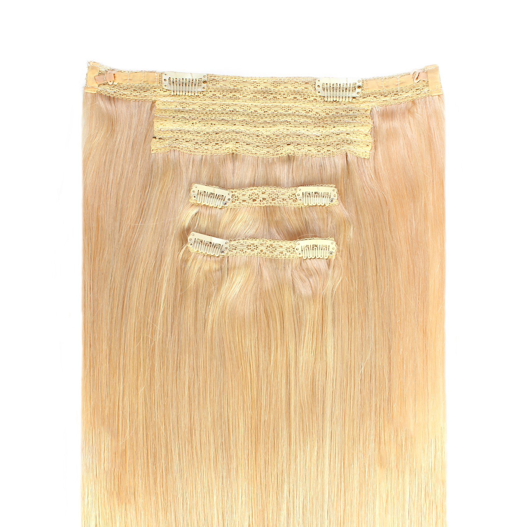 hair2heart Echthaar-Extension Premium Flip in Extensions #9/0 Lichtblond 40cm | Haarverlängerungen