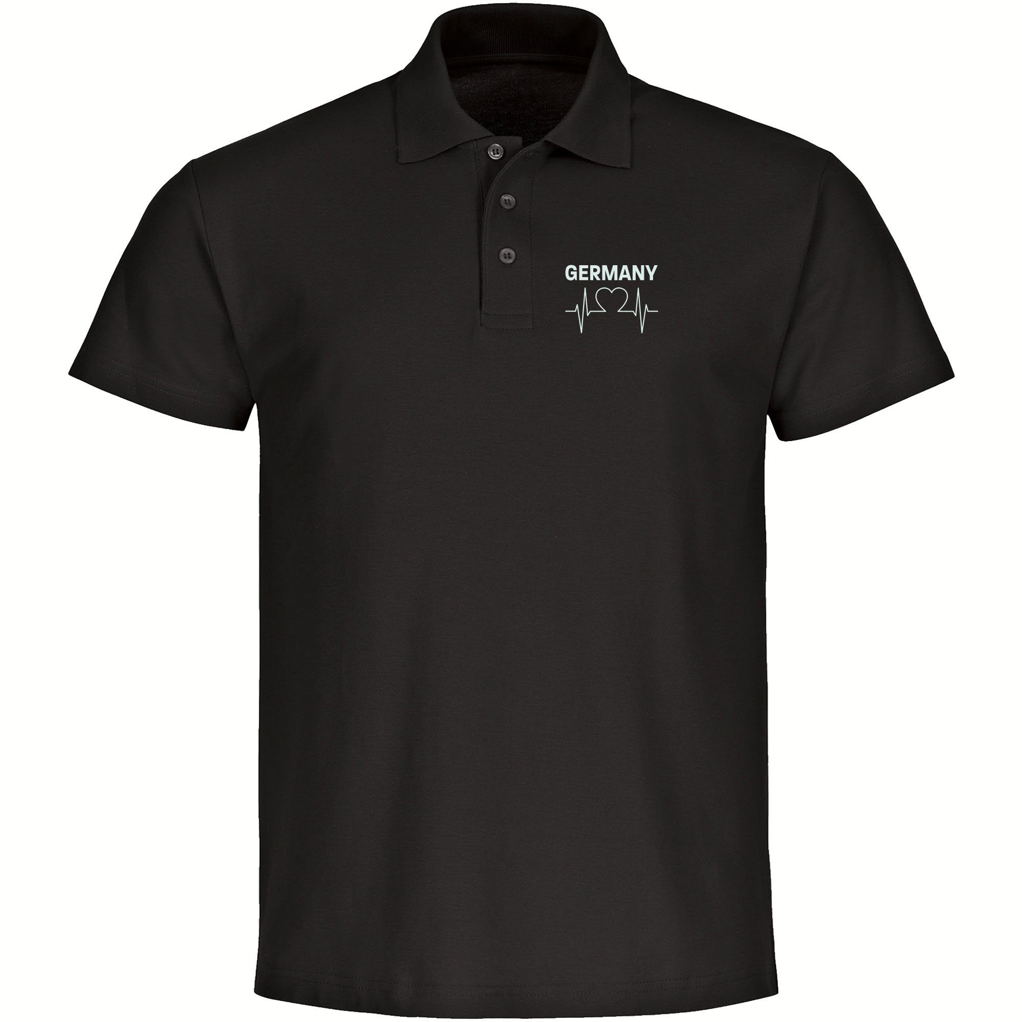 multifanshop Poloshirt Germany - Herzschlag - Polo