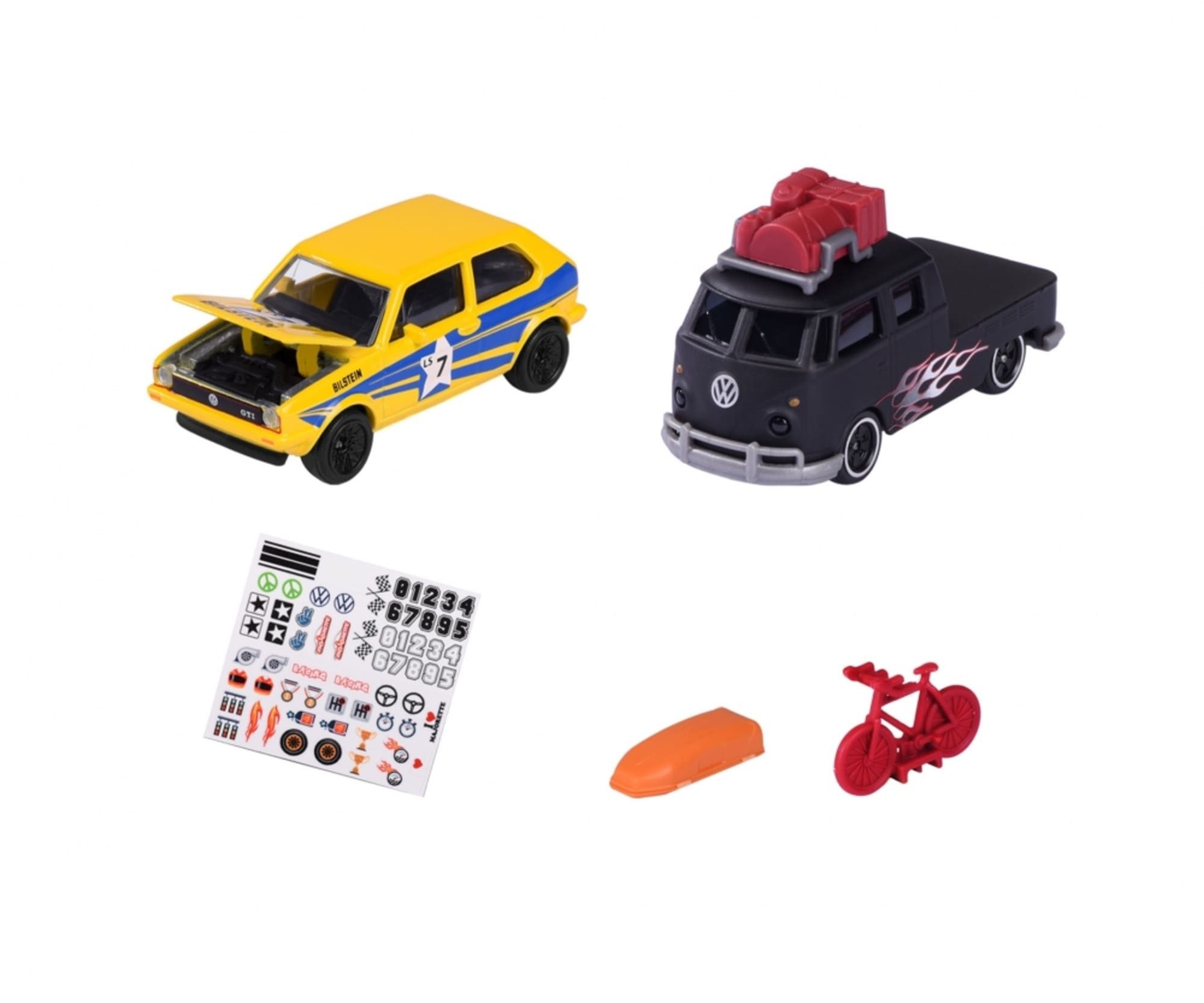 majORETTE Spielzeug-Traktor Majorette VW The Originals 2 Pieces Set Racing