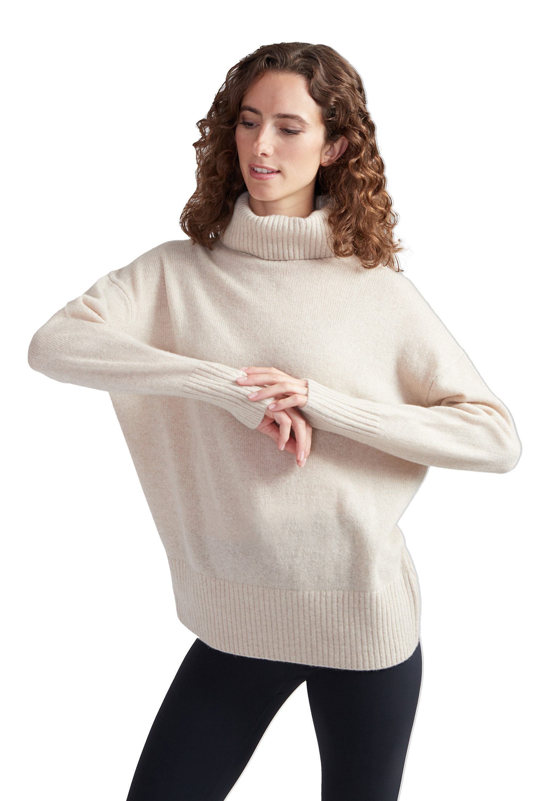 Kaschmirpullover Rollkragenpullover oversize aus 100% Kaschmir