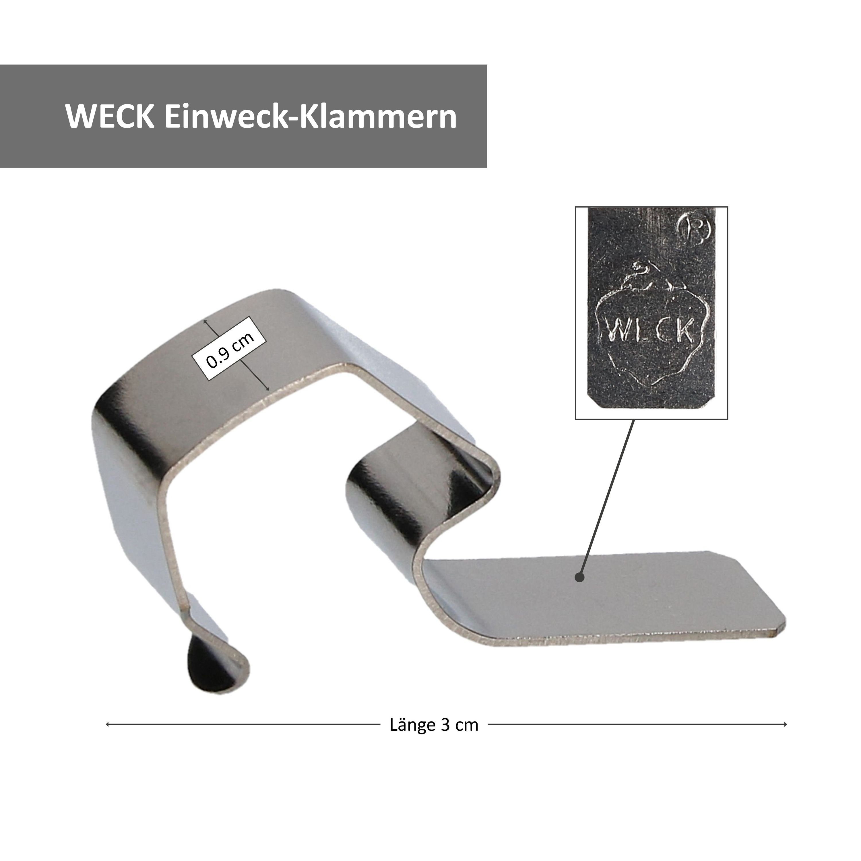 80 Weck-Klammer Weck-Einkoch-Set Glasdeckel Einmachglas Einkochringe mm mm 80 MamboCat -