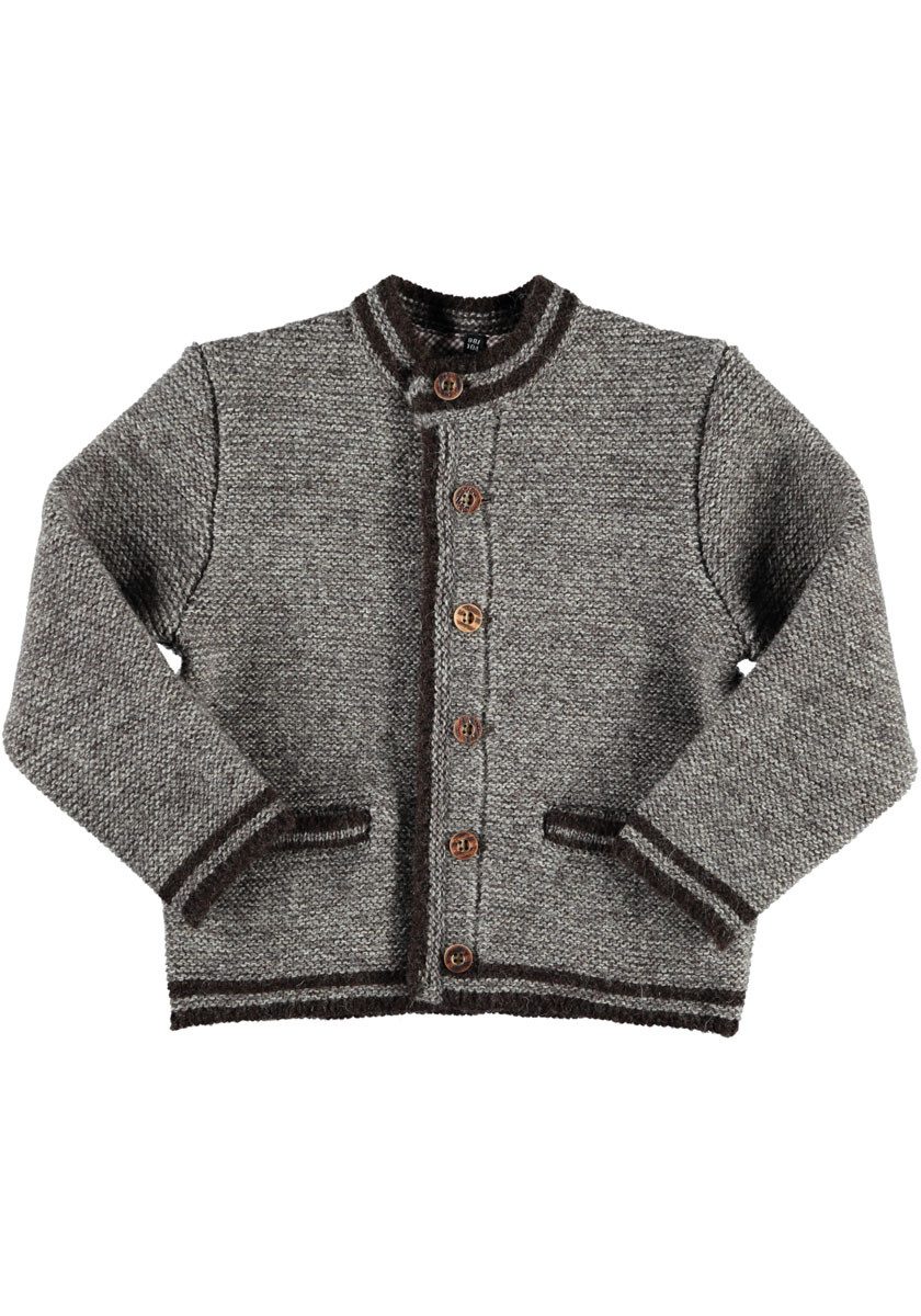 OS Trachten Strickjacke Ruruba Rundhalsausschnitt