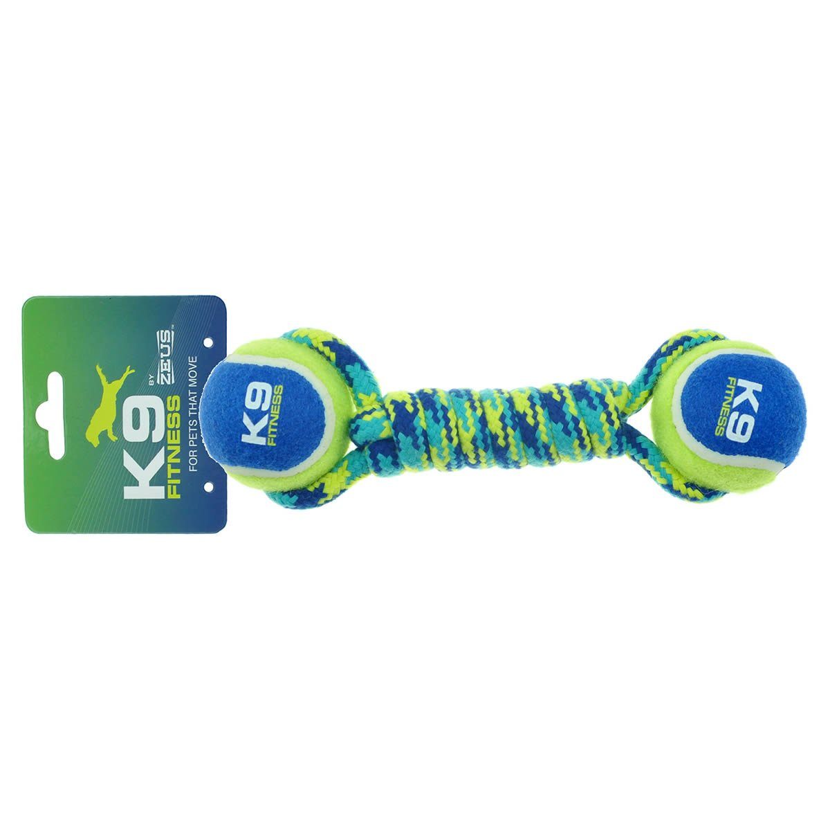 Zeus Zerrspielzeug K9 Seil gedreht + 2 Tennisbälle