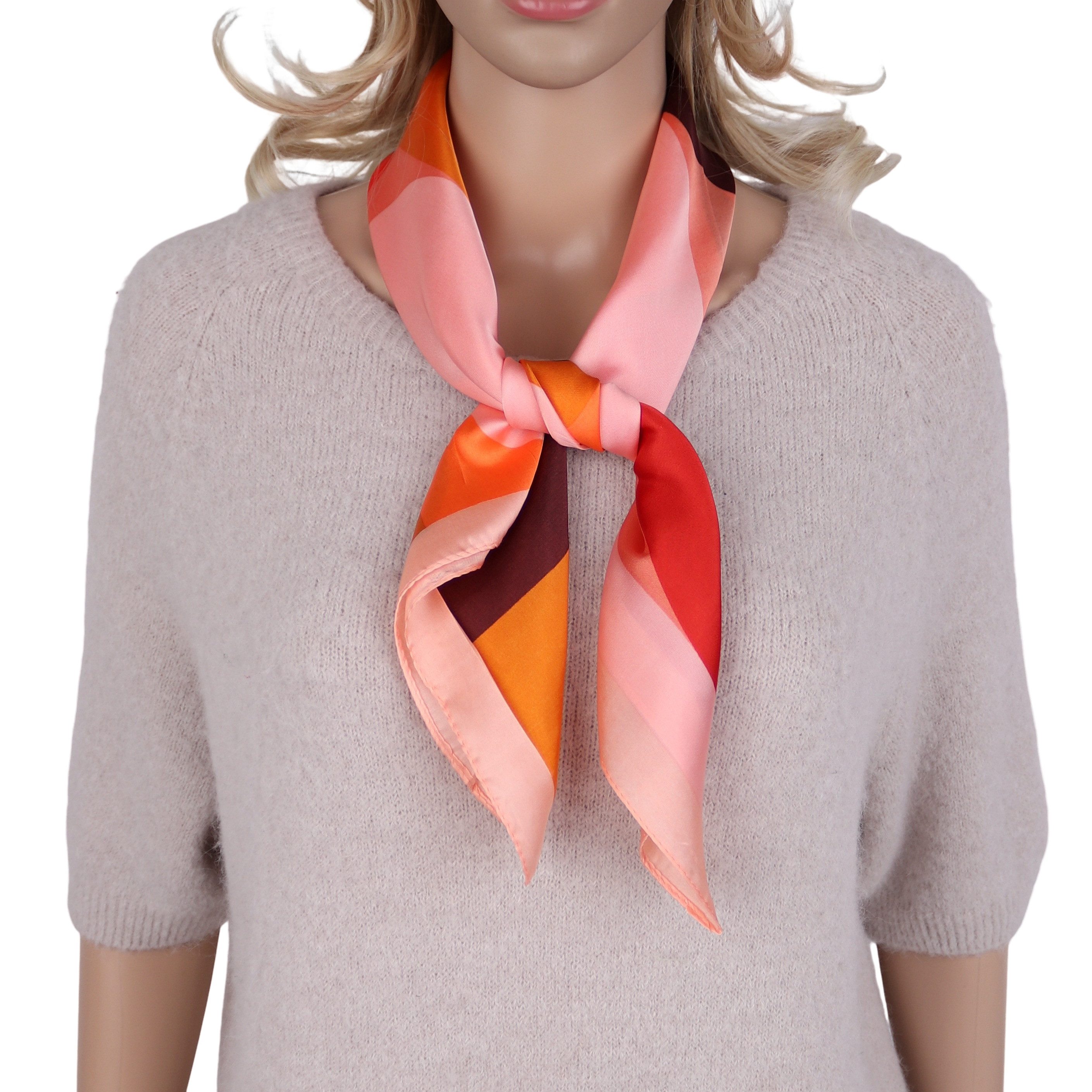 MIRROSI Nickituch Vierecktuch ca. 66x66cm wunderschöne Mustern, Damen Halstuch ideal für Frühling, Sommer oder Herbst