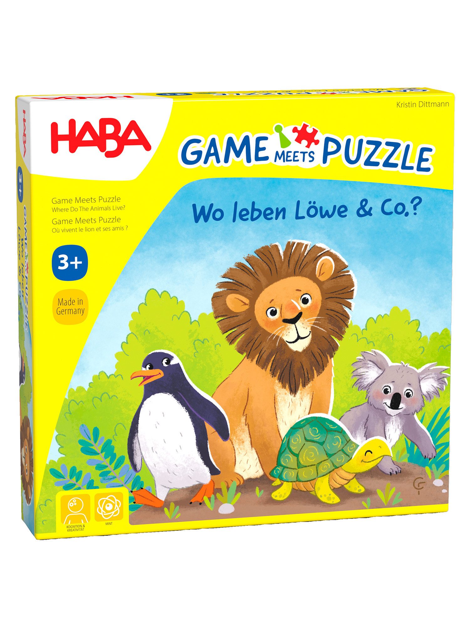 Haba Spiel Wo leben Löwe & Co.?, Kinder Spiel und Spaß Kreativität Taktik Lernen