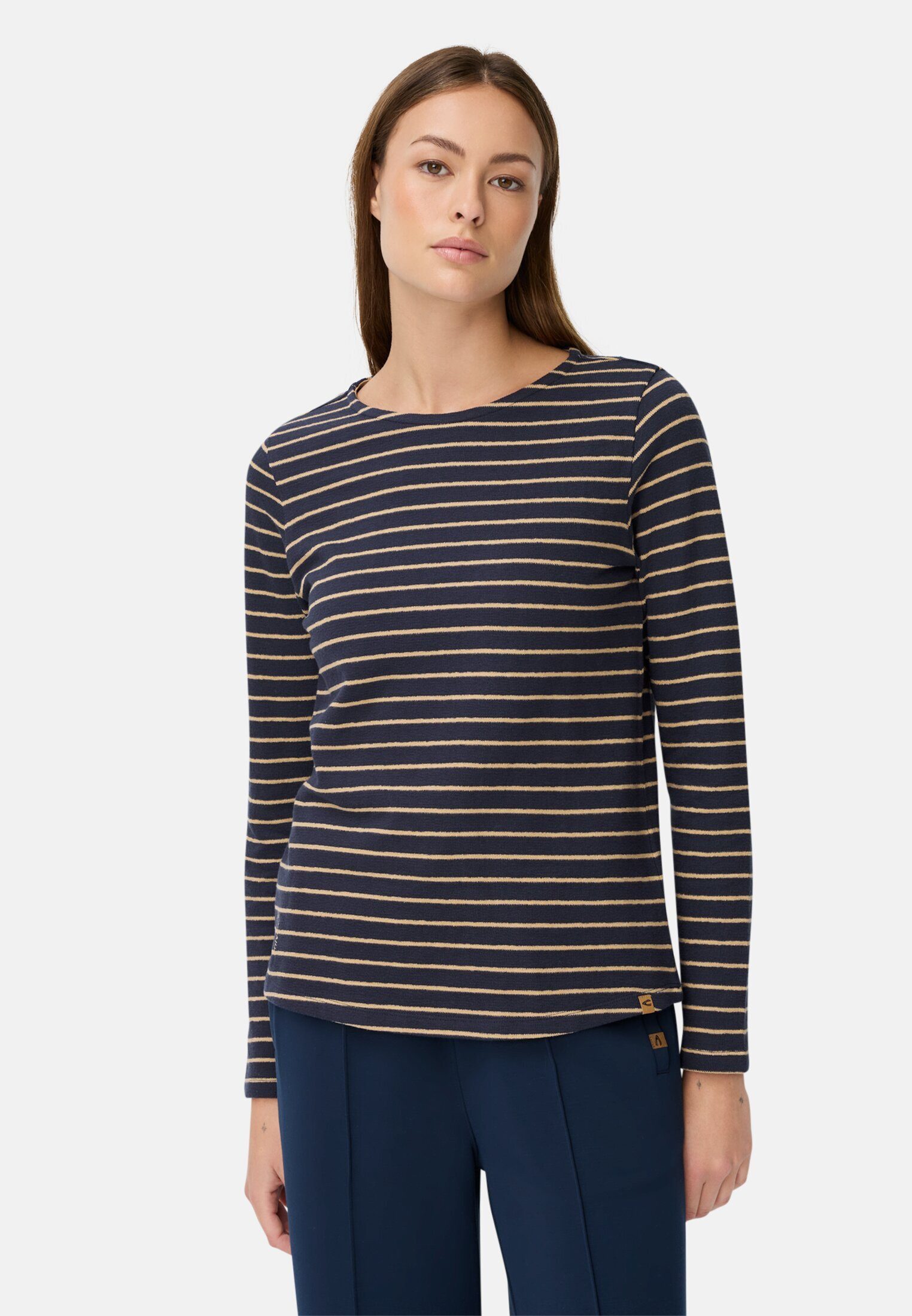 camel active Langarmshirt aus Bio-Baumwolle Langarm günstig online kaufen