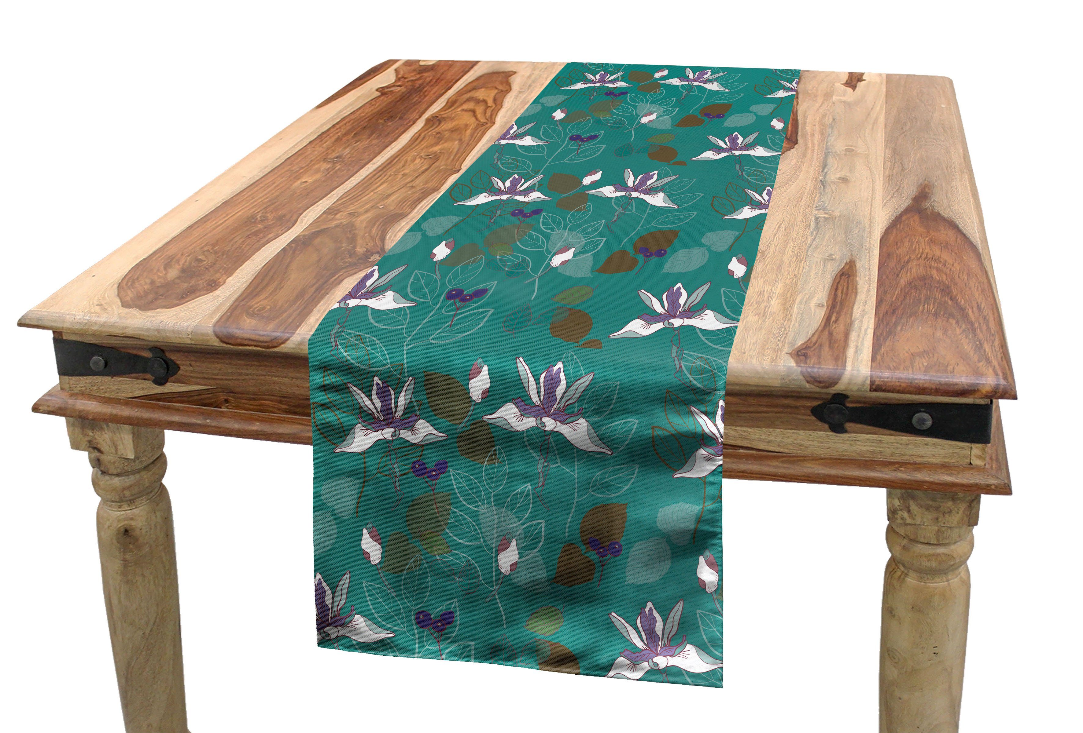 Tischläufer Tischläufer, Dekorativer Abstrakt Abakuhaus Botanisch Faded Küche Garten Rechteckiger Esszimmer