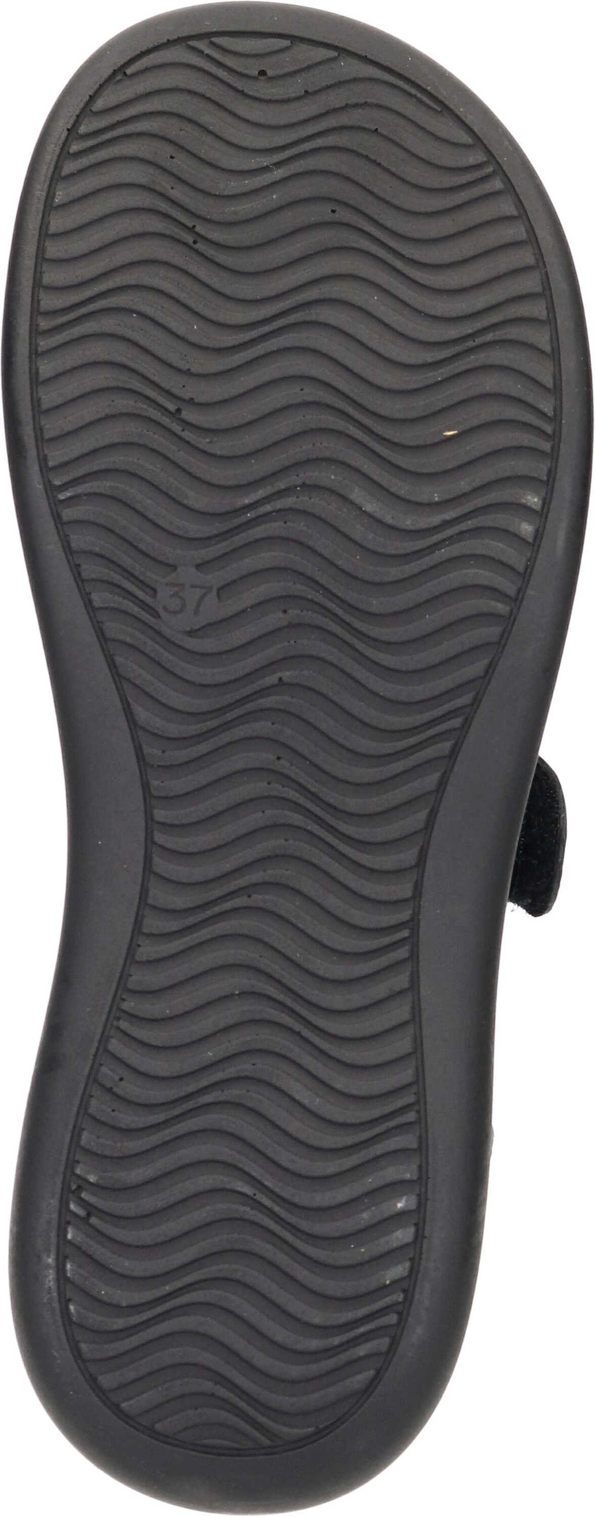 Comfortabel Klettschuhe Klettschuh aus echtem Leder schwarz