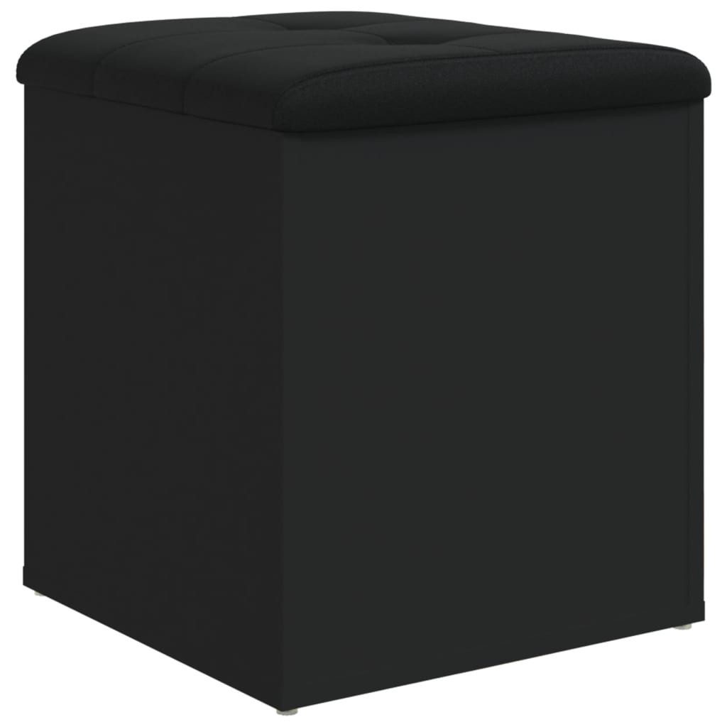 furnicato Truhenbank Sitzbank mit Stauraum 42x42x45 cm Schwarz Massivholz