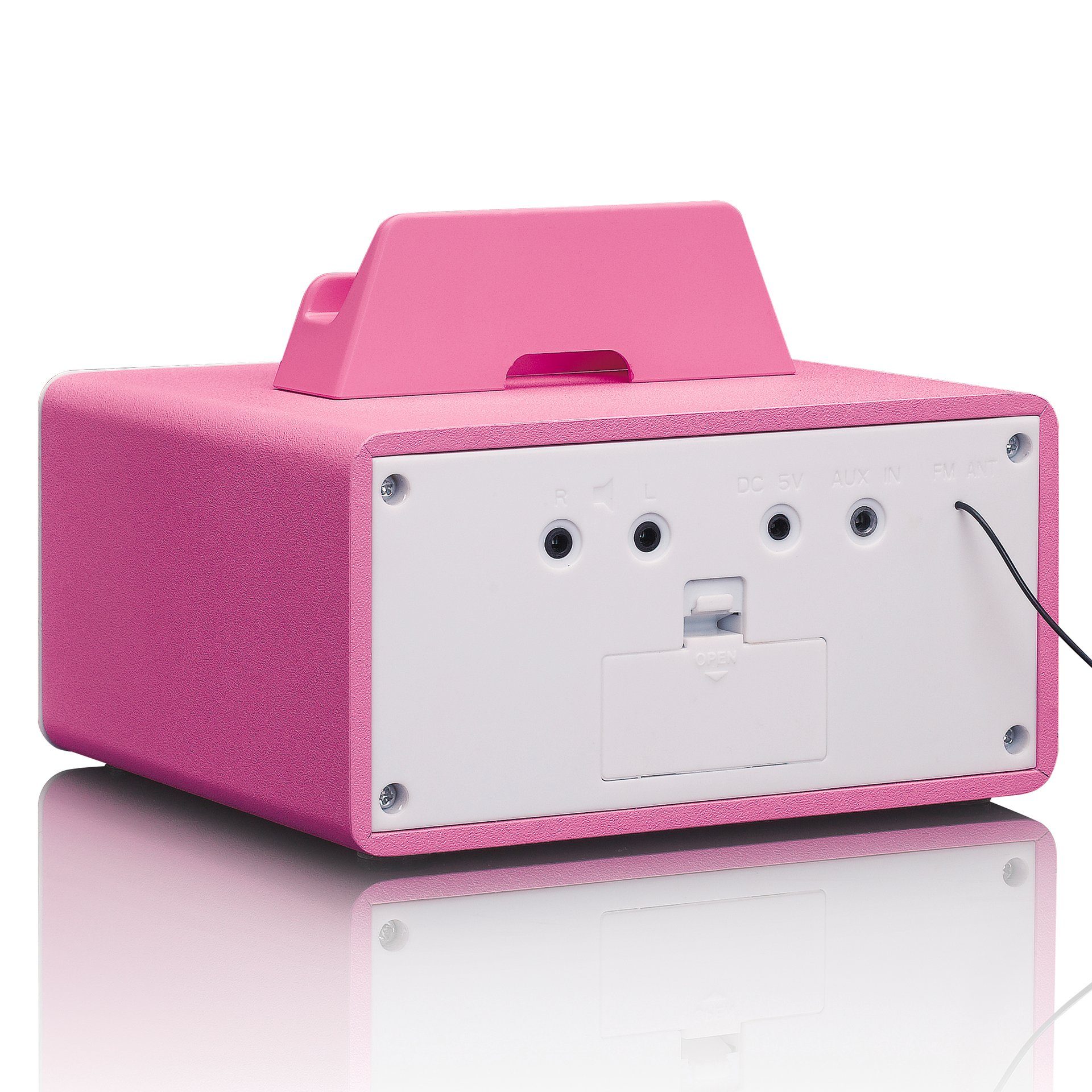 (FM-Tuner, 5 Pink;Weiß MC-020 Microanlage Bluetooth Lenco mit und W) FM-Radio Mikro-Stereoanlage