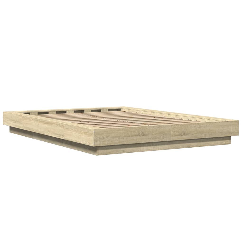 vidaXL Bettgestell 140 x 200 cm Bettgestell Sonoma Eiche 140x200 cm Spanplatte