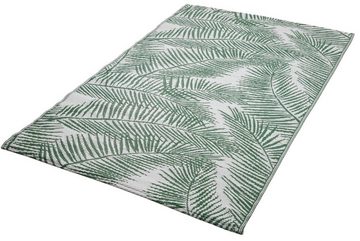 Fußmatte Outdoor-Teppich geflochten Blätter grün 150x90cm Terrasse Balkon Garte, BURI