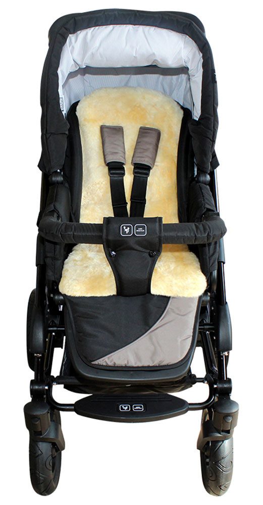 Babylammfell Lammfell-Einlage, Heitmann Felle, echtes Lammfell, geschoren, mit 5 Gurtschlitzen, vielseitig einsetzbar