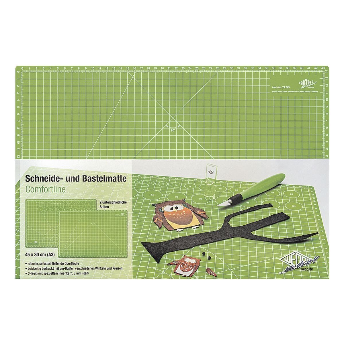 WEDO Schneideunterlage COMFORTLINE CM 45, beidseitig bedruckt, mit selbstschließender Oberfläche