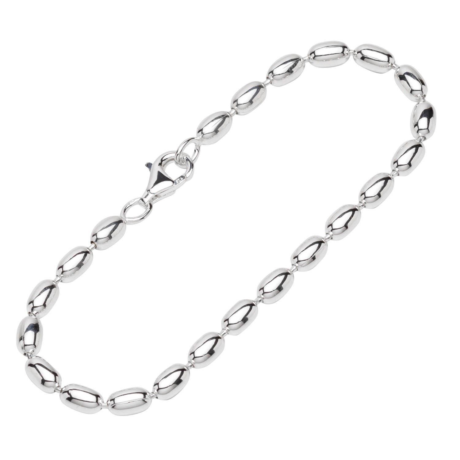 NKlaus Silberarmband Armband 925 Sterling Silber 18,5cm Olivkette Damen | Silberarmbänder