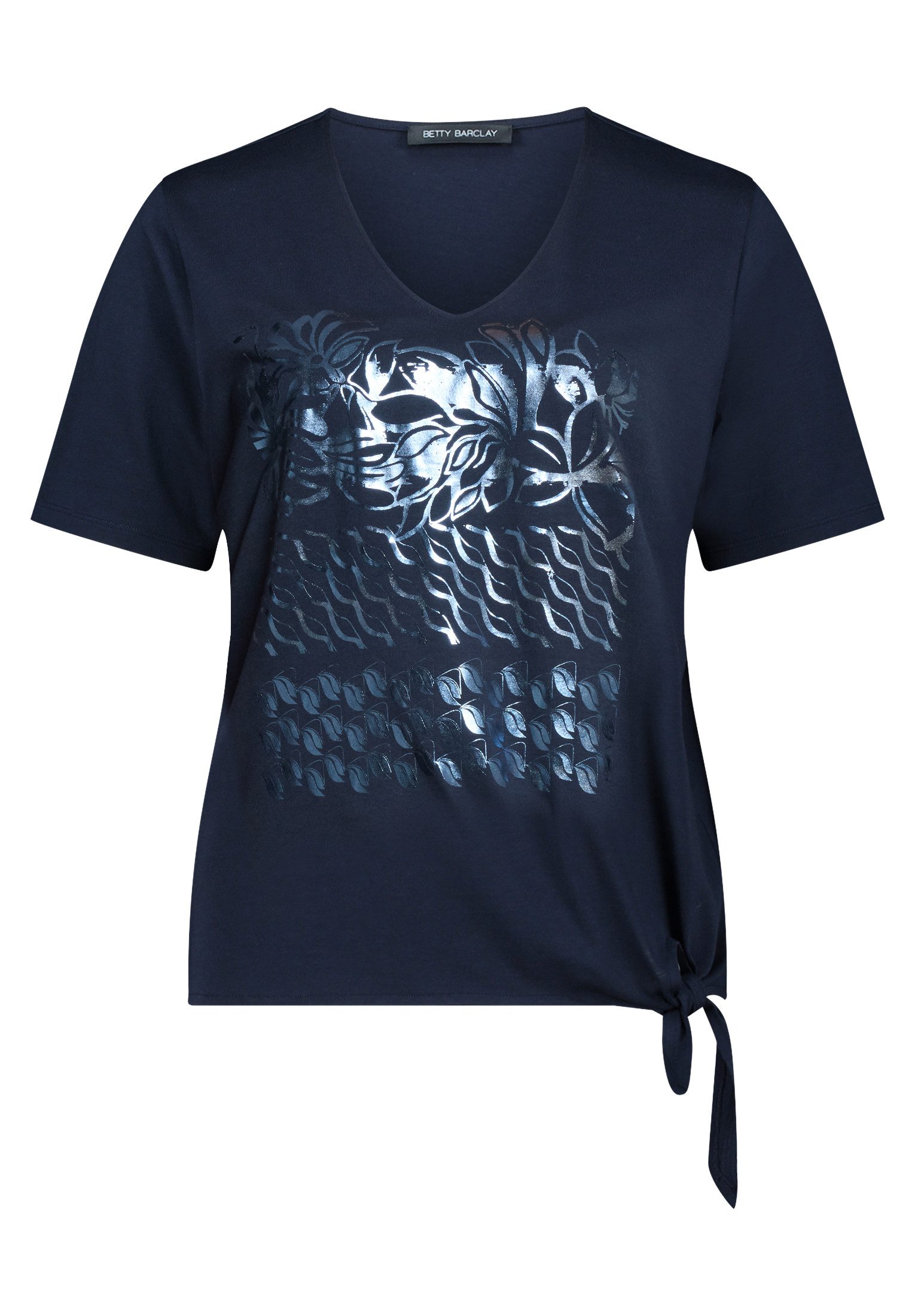 Betty Barclay Kurzarmshirt Damen mit Schleifenknoten (1-tlg)