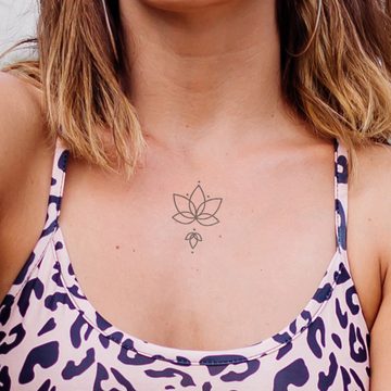 FOREVER NEVER Schmuck-Tattoo Lotusblüte
