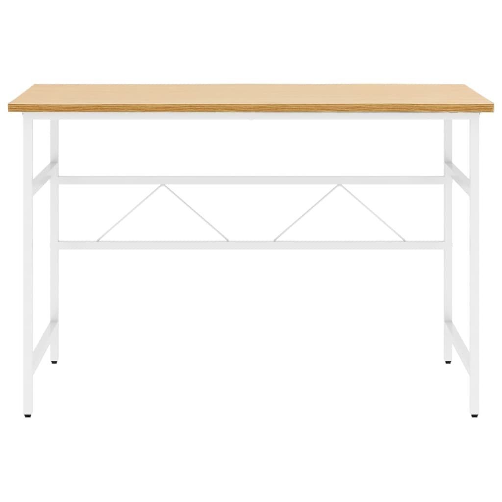 Eiche Computertisch Hell Metall Schreibtisch und MDF furnicato Weiß und cm 105x55x72