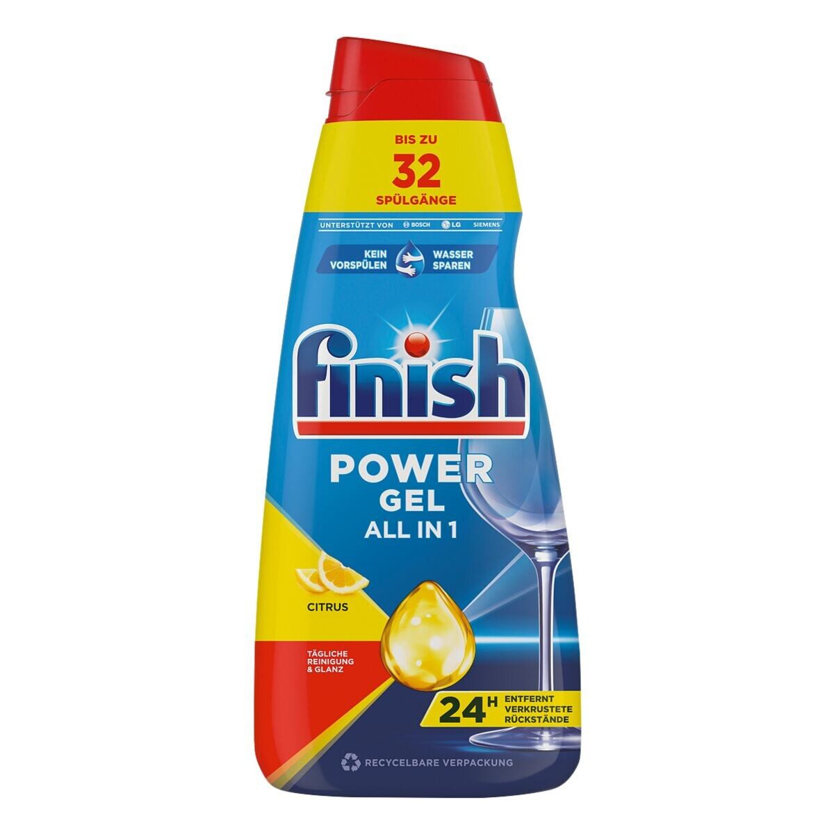 FINISH Power Gel All in 1 - Citrus Spülmaschinenreiniger (650 ml)