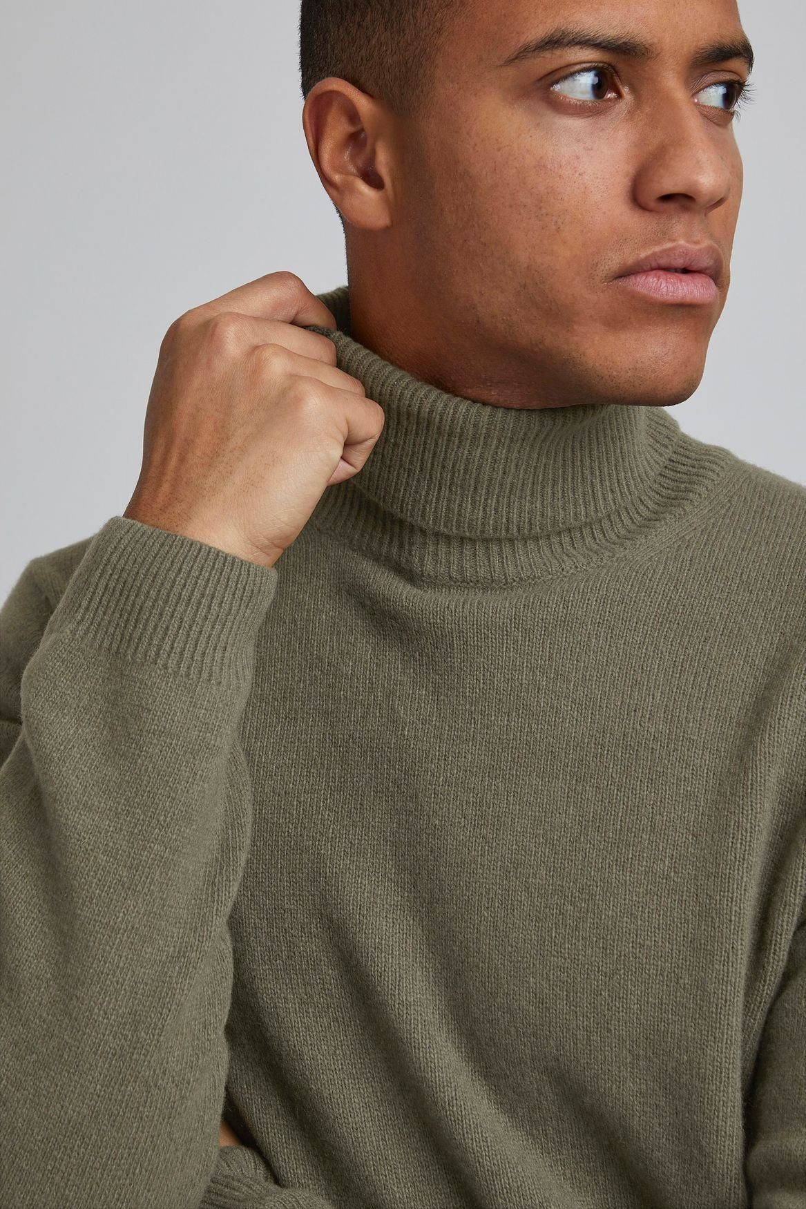 Rollkragen Olive Casual Basic Sweater 4428 Pullover Warmer KARL in Strick Friday Strickpullover