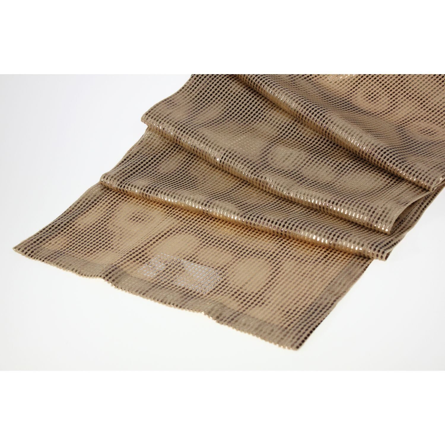 Werner Voß Läufer Läufer m. Oval-Print, braun/kupfer 100% Polyester, 40x150 cm