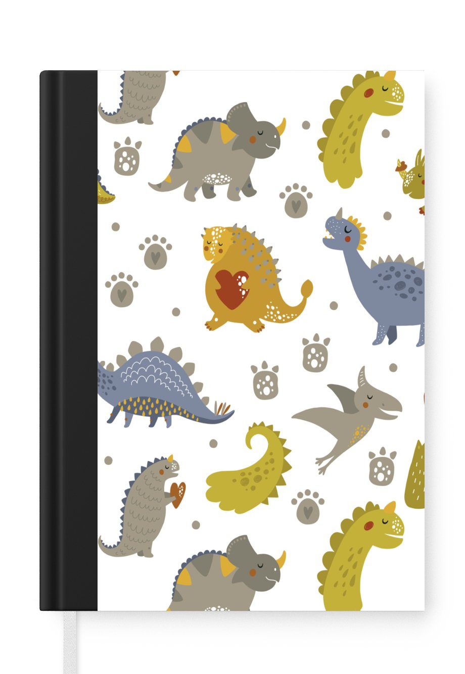MuchoWow Notizbuch Dinosaurier - Kinder - Design - Jungen - Mädchen - Kinder, Journal, Merkzettel, Tagebuch, Notizheft, A5, 98 Seiten, Haushaltsbuch