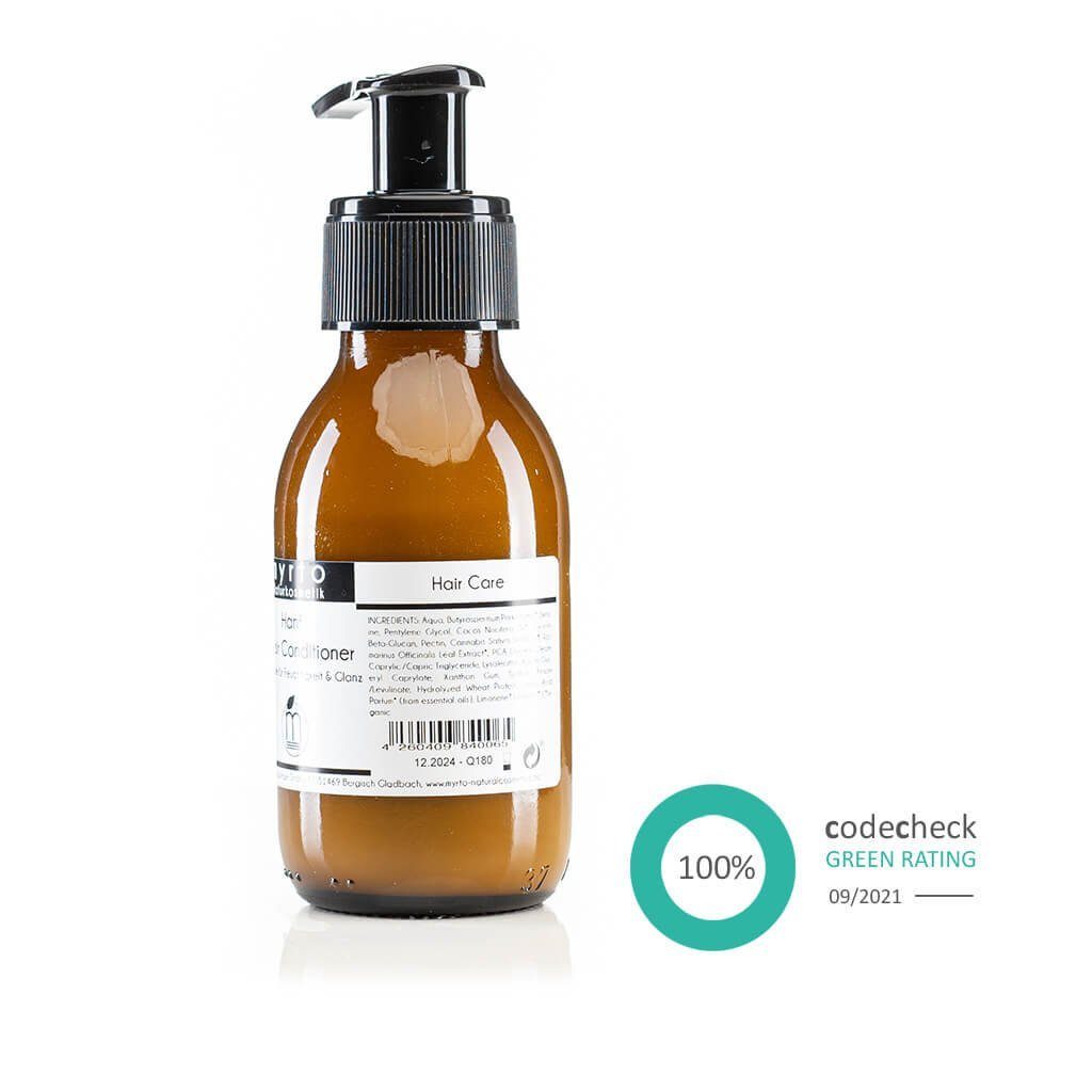 myrto Naturkosmetik Leave-in Pflege Hanf Bio Repair Conditioner-Leave-on Haarcreme vs. Haarbruch & Spliss, Leave-on, alkoholfrei, emulgatorfrei, naturreine ätherische Öle
