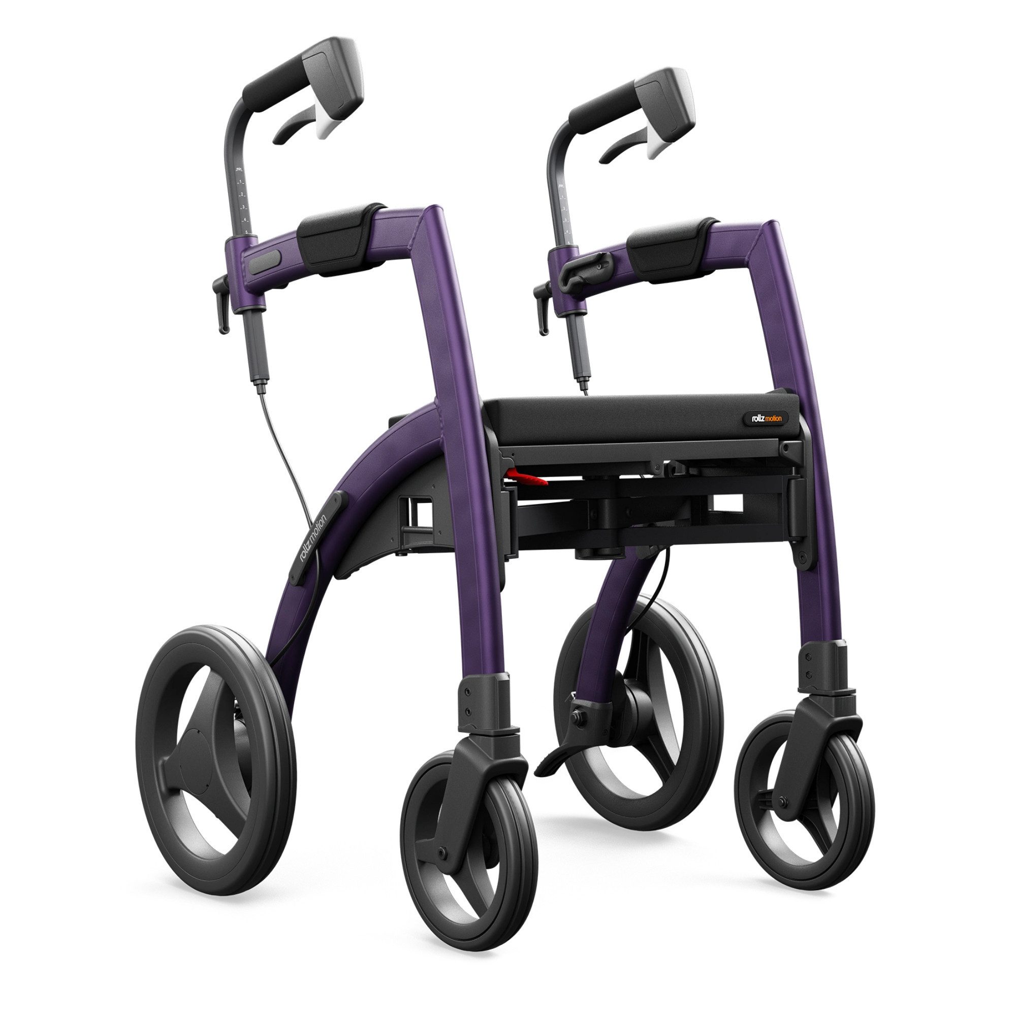 Rollz International Rollator Rollz Motion 2.1. faltbar - 2in1 Rollator & Rollstuhl, Ankipphilfe, Farbe: Island Blue