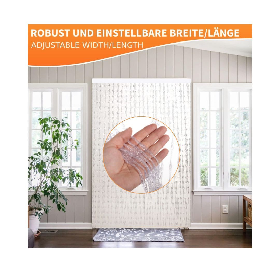Defactoshop Insektenschutz-Vorhang Türvorhang Fadenvorhang PVC Vorhang Fliegenschutz PVC Streifen CRYIS, Kunststoff