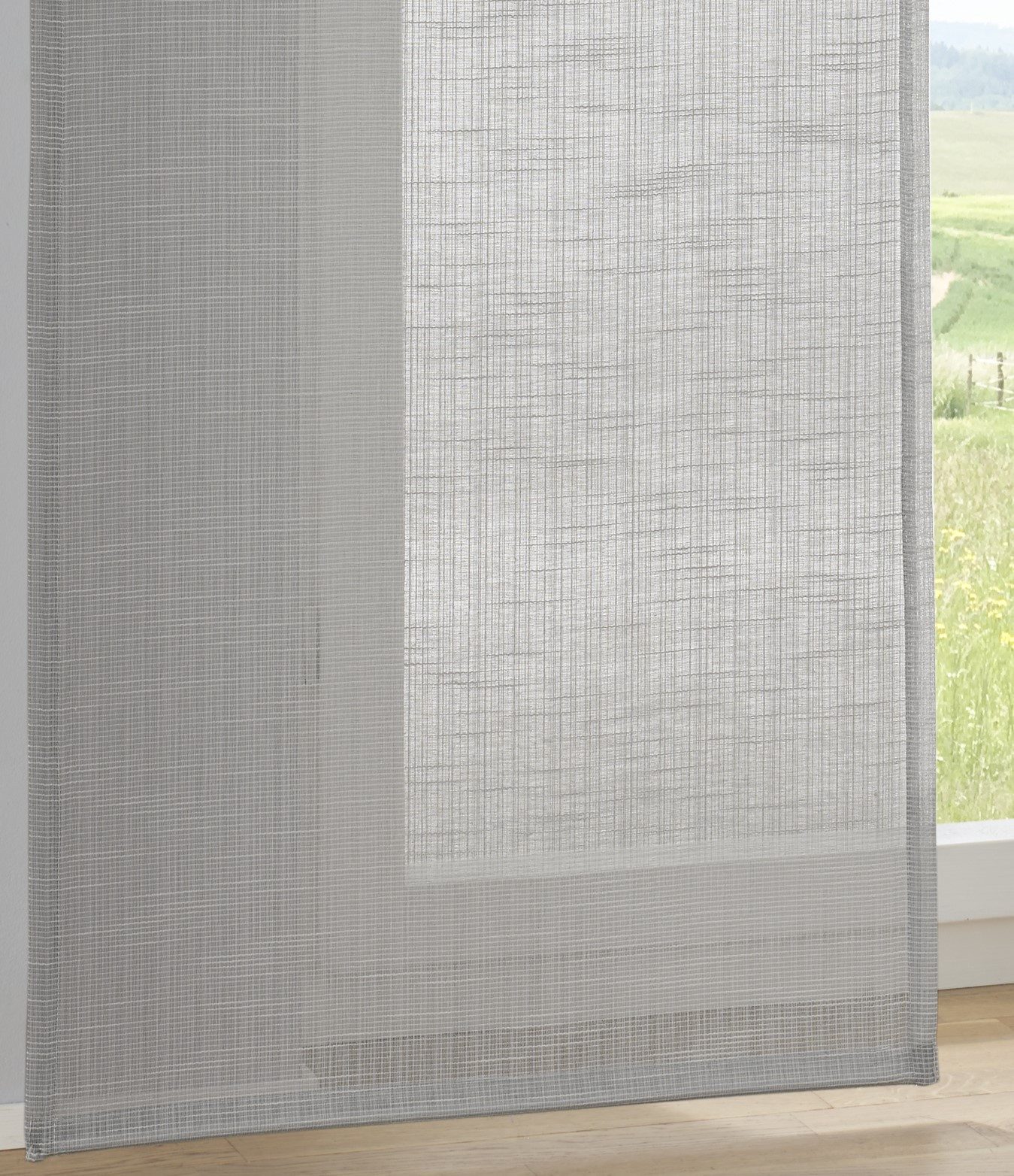 Kutti Schiebegardine Boston Schiebevorhang (1 St), Paneelwagen, halbtransparent, Schiebevorhang uni (1 St)