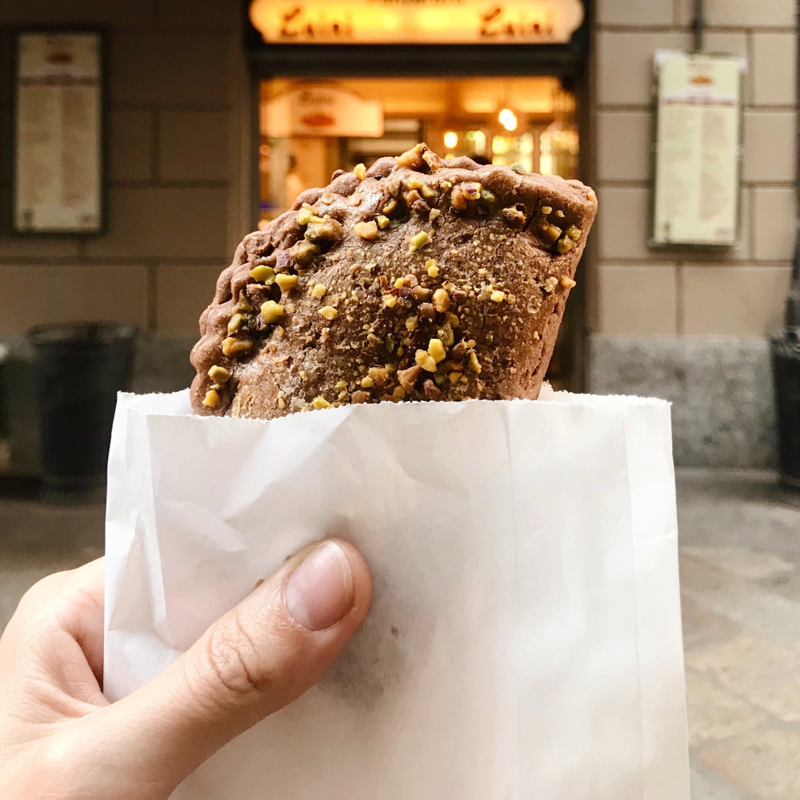 - Einkaufsbeutel mit weiß Natural" Papier wisefood "All Bedruckt Bäckertüte Print