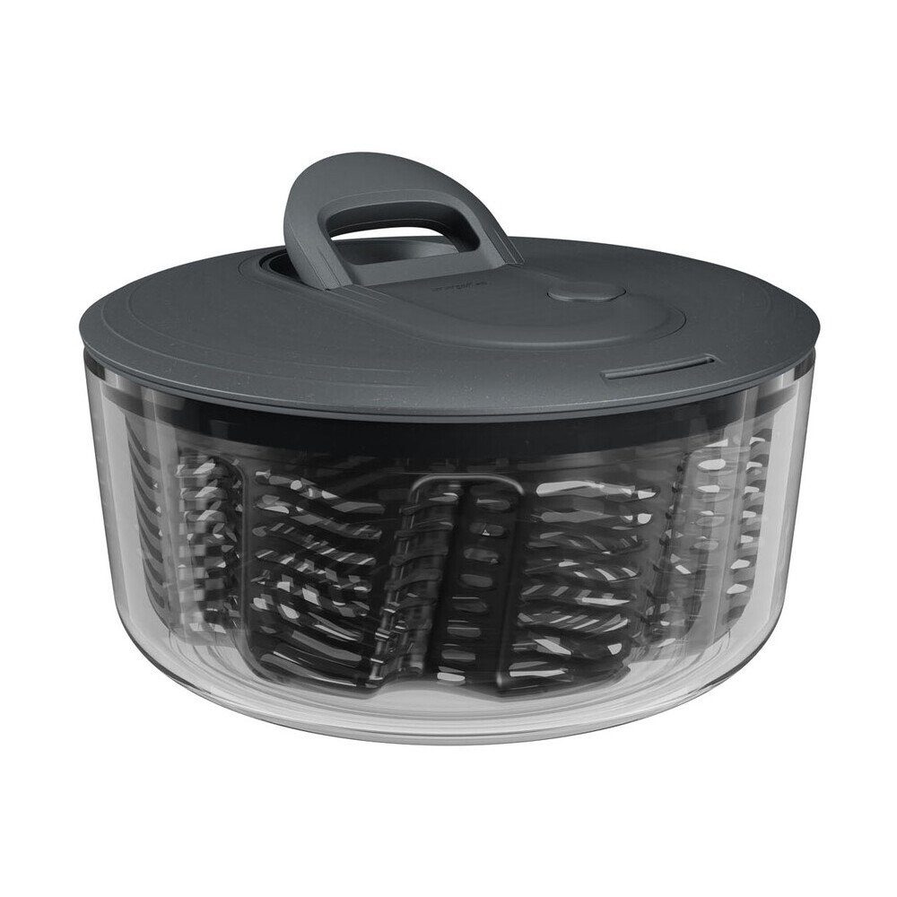 zyliss Salatschleuder Salatschleuder 23 cm EasySpin schwarz, (1-tlg), Salatschleuder, Ø23cm, Edelstahl, schwarz