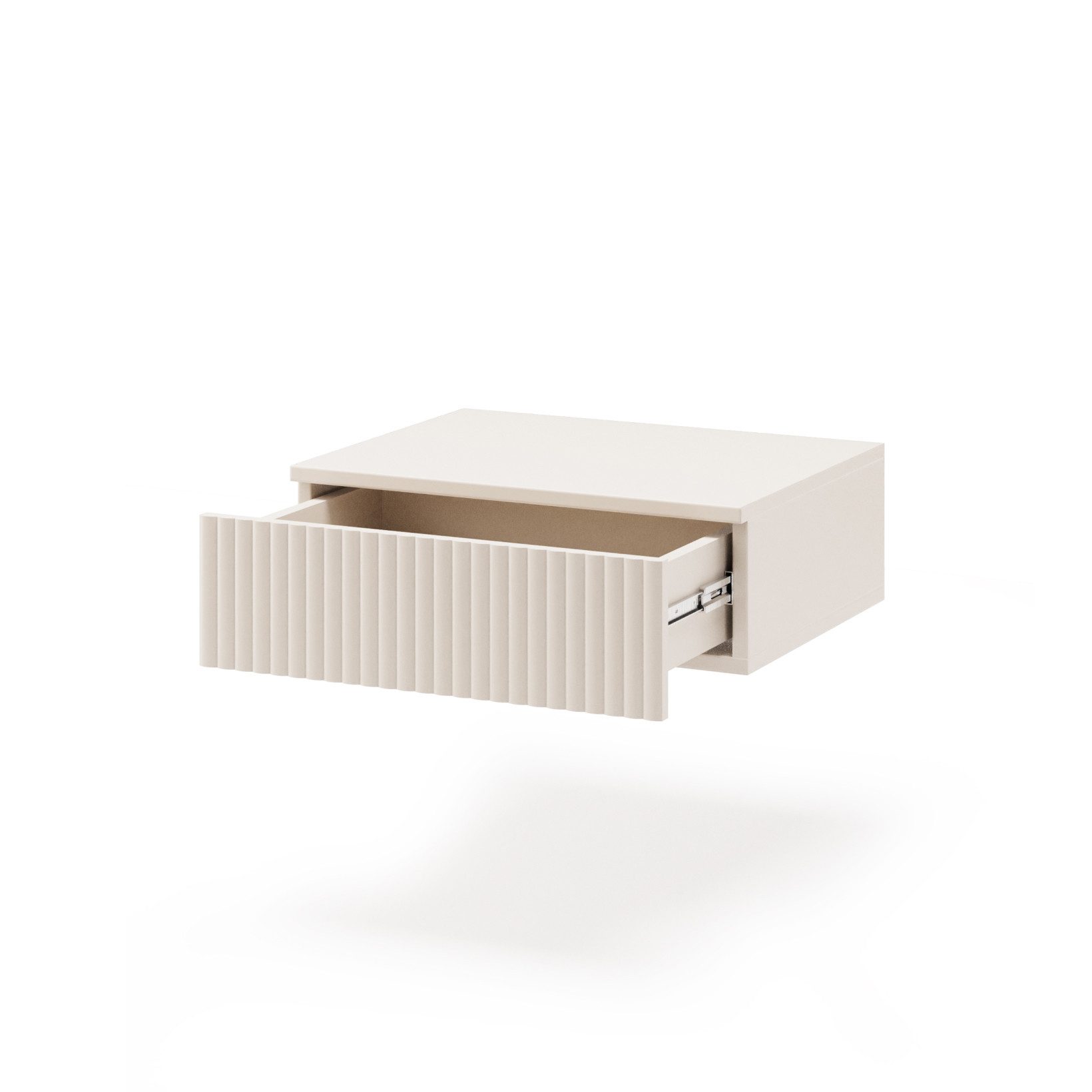 Beautysofa Nachttisch SOFT Hängend, Rillenfronten mit Push-to-Open (In der günstig online kaufen
