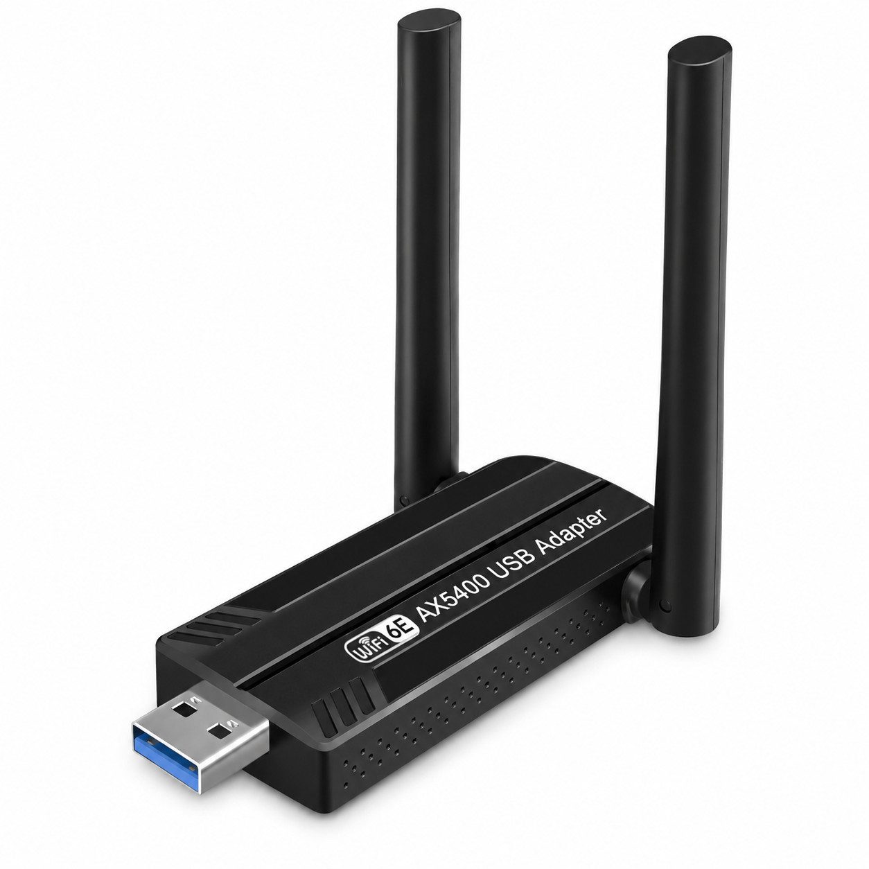 Fyrove WLAN-Stick AX5400 WLAN Adapter PC WiFi 6 Dualband,WLAN Stick für PC, 5GHz/2,4GHz mit Dual-5dBi-Antennen, WPS & Plug Play für Windows 10/11