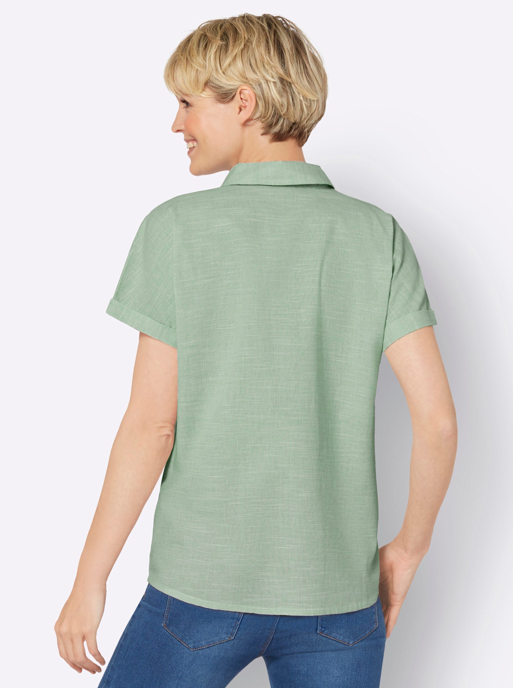 Sieh an! Klassische Bluse Kurzarm-Bluse günstig online kaufen