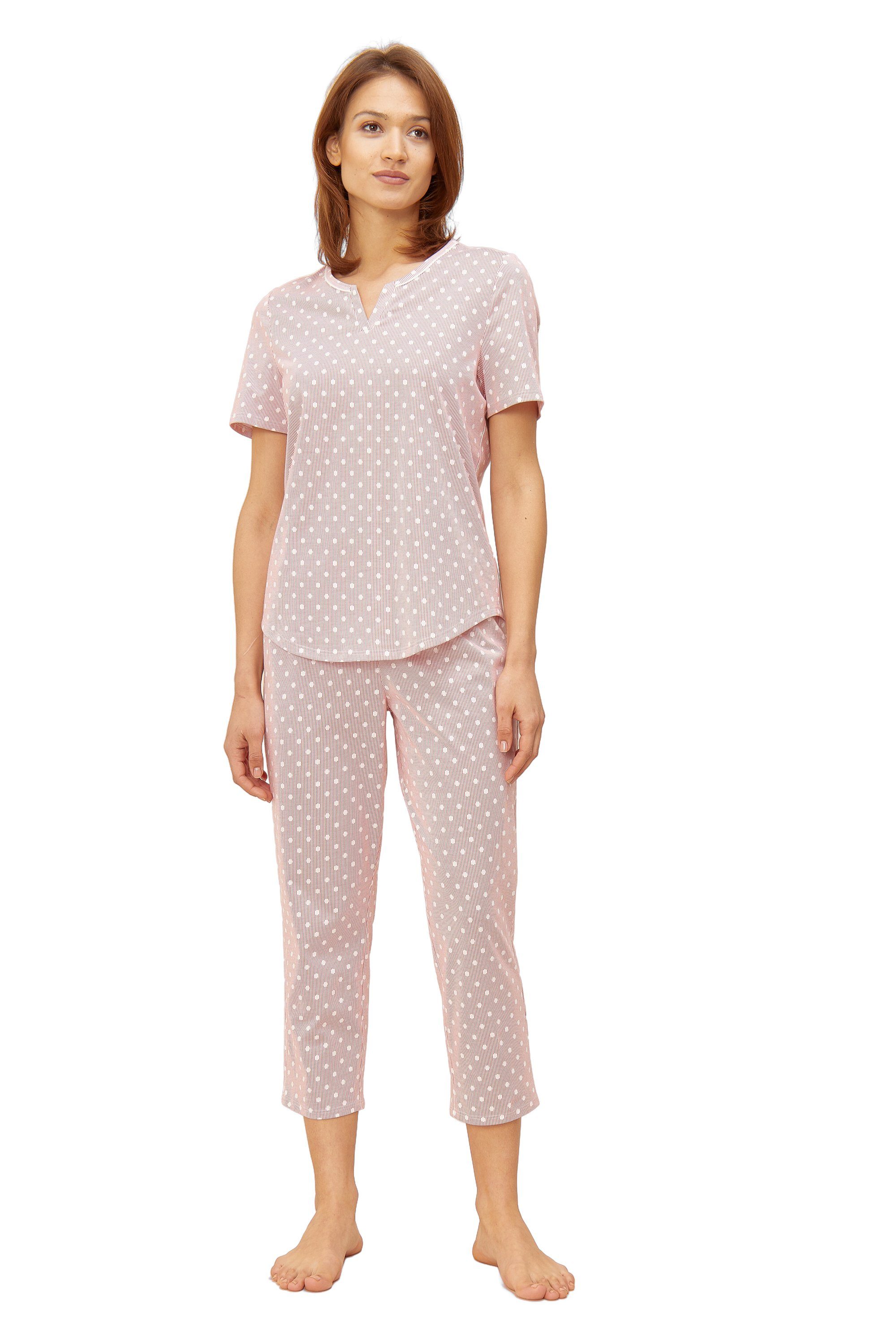 Rösch Pyjama 1884144 rosa gepunktet