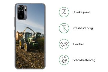 MuchoWow Handyhülle Traktor - Anhänger - Mais - Grün - Landleben, Phone Case, Handyhülle Xiaomi Redmi Note 10, Silikon, Schutzhülle