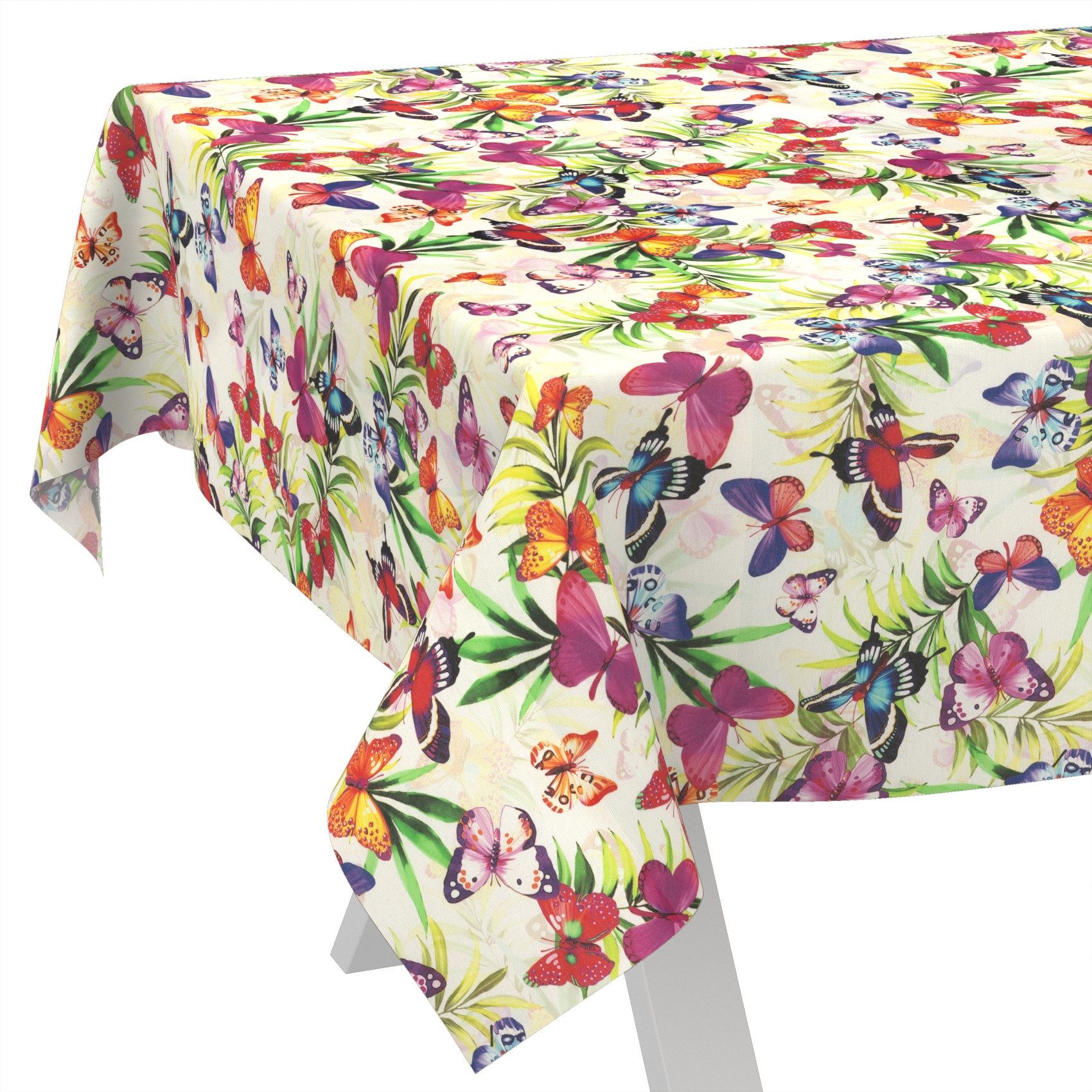 ANRO Tischdecke abwaschbar LANA Lucia-Palmen Wachstuch 2.0 (Einzelstück 1-tlg), wasserabweisend Lucia-Palmen Bunt 100x140cm