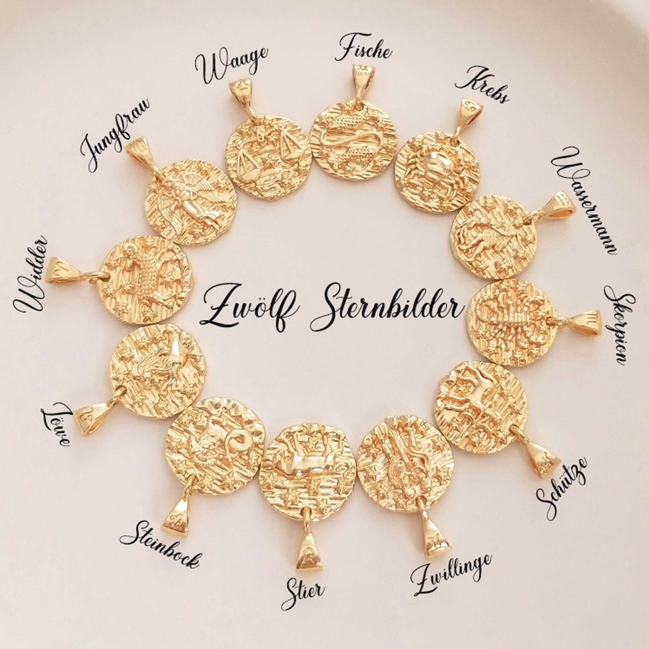 GOLDEN Kette mit Anhänger Personalisierte Halskette Geburtsstein mit Sternz günstig online kaufen