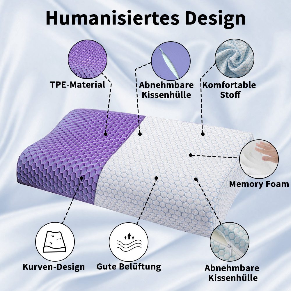 pochento Kopfkissen Nackenstützkissen, Memory Foam Kissen, günstig online kaufen