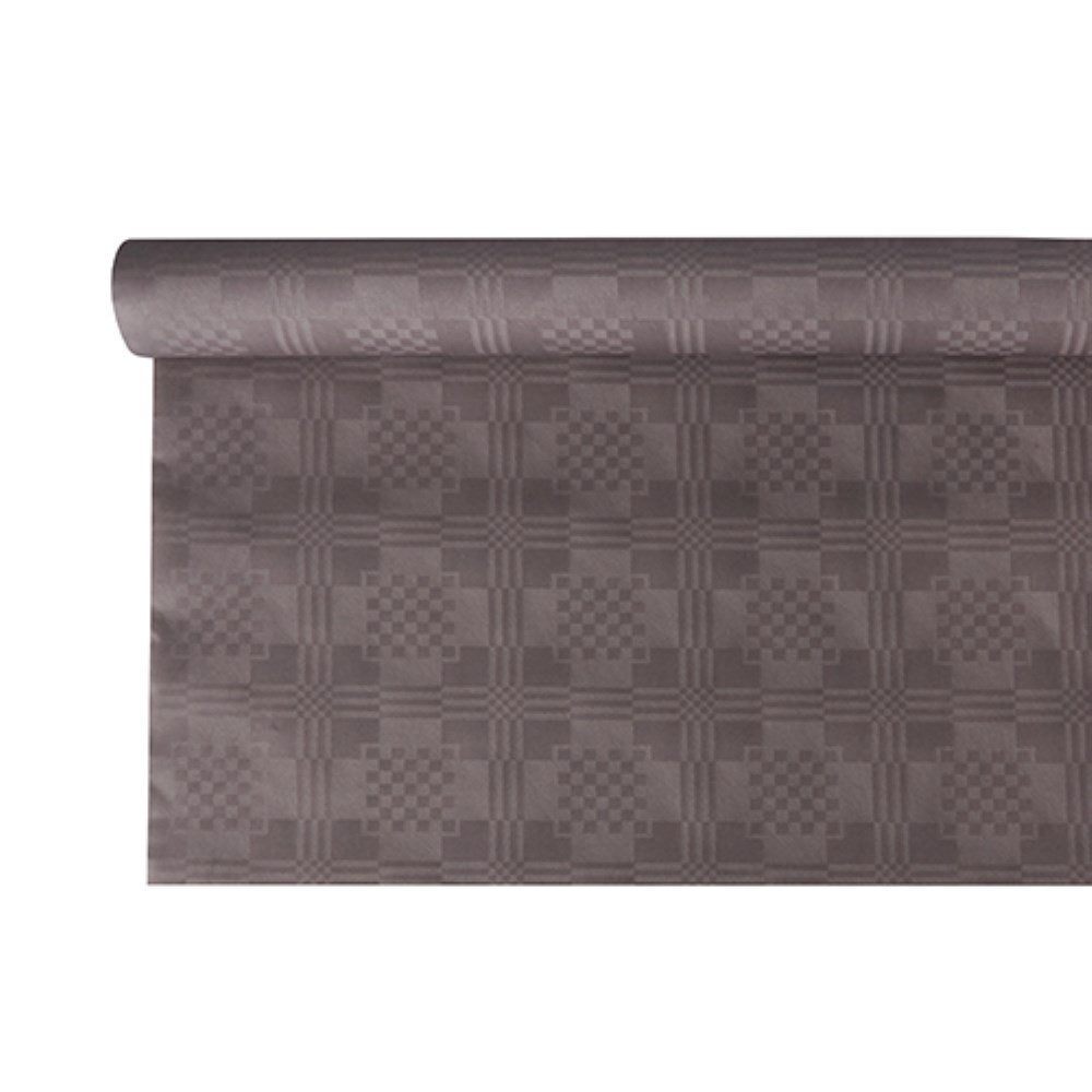 PAPSTAR Tischdecke Papiertischtuch mit Damastprägung 6 m x 1,2 m grau