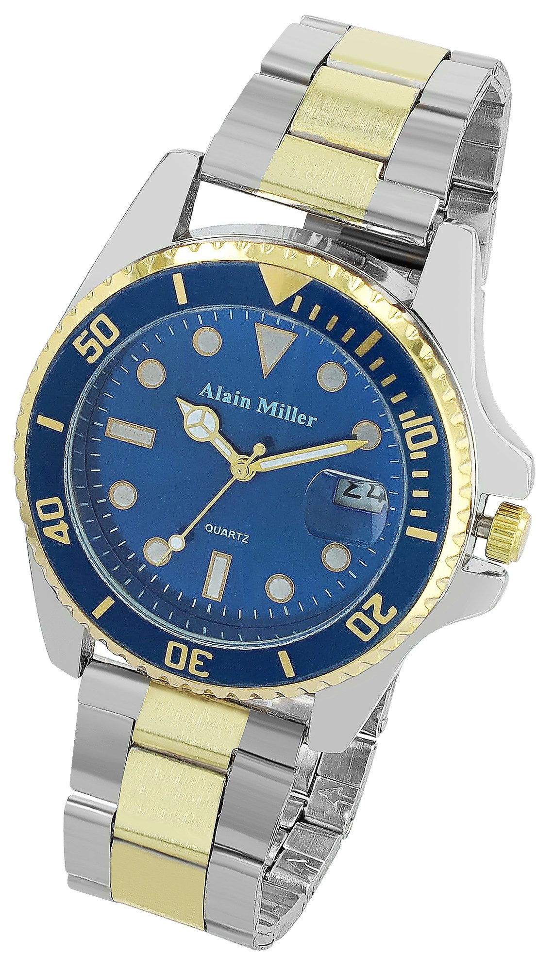 Alain Miller Quarzuhr Mineralglas